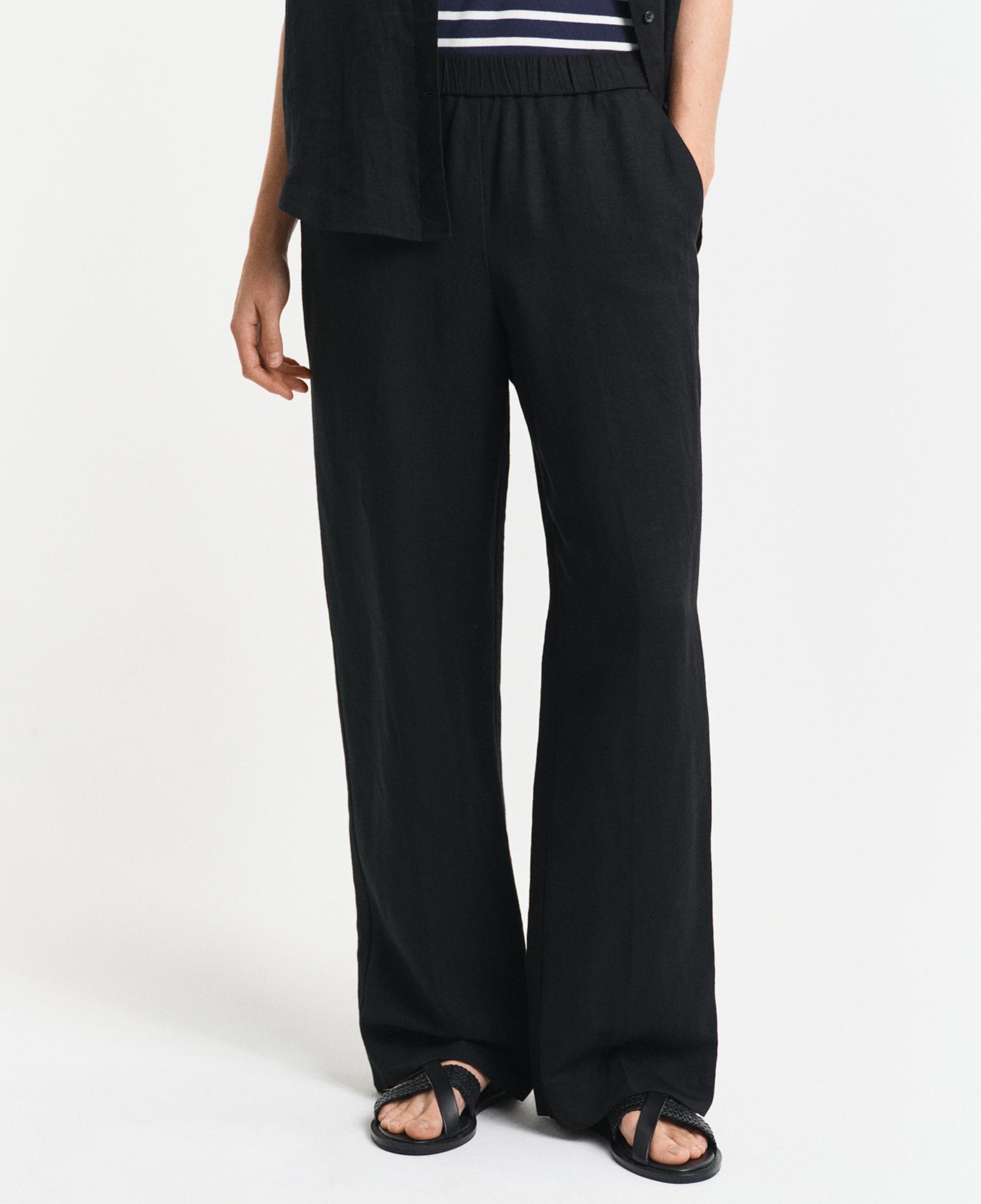 GANT Kadın Siyah Relaxed Fit Pantolon