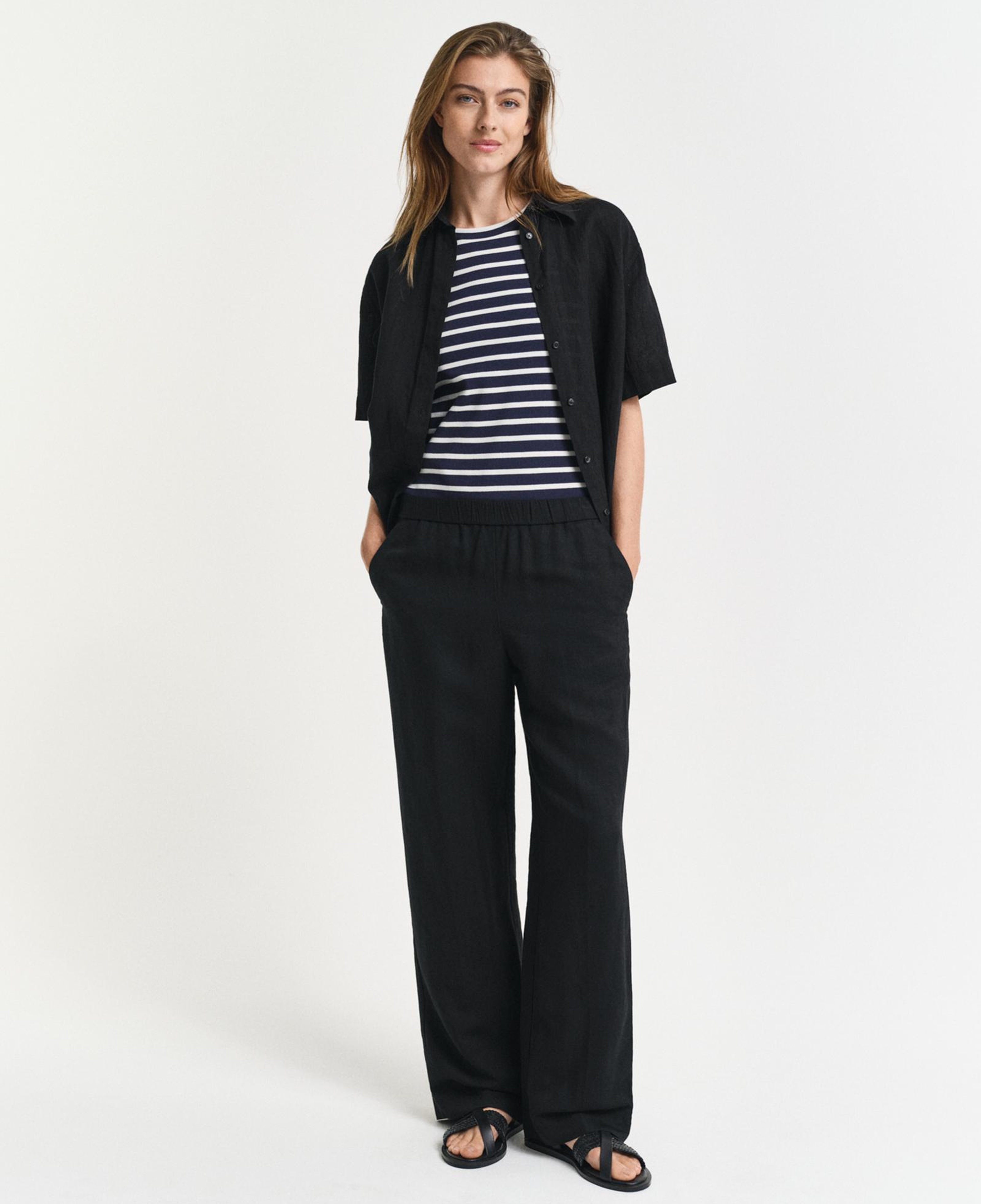 GANT Kadın Siyah Relaxed Fit Pantolon