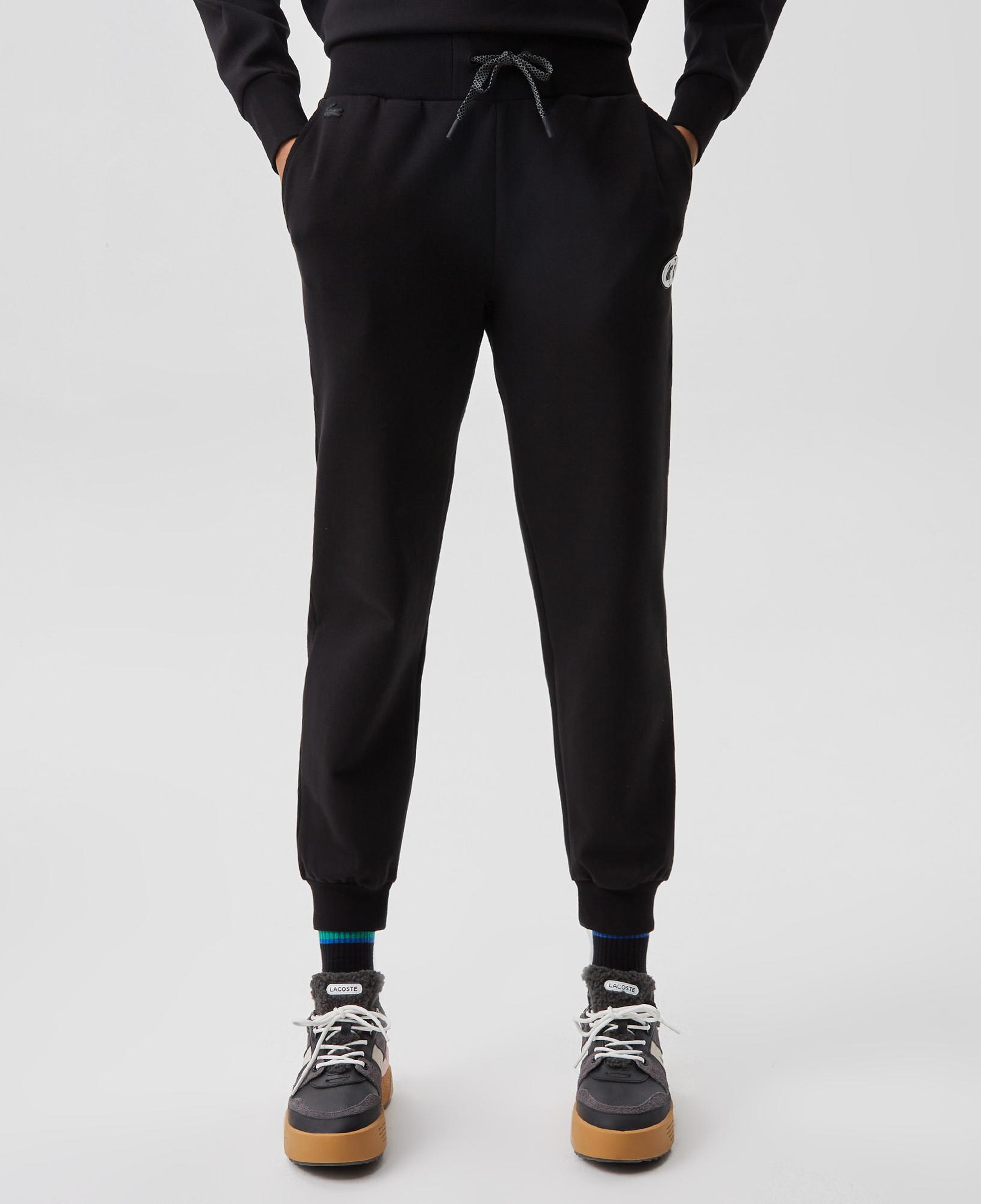 Kadın Slim Fit Baskılı Siyah Eşofman Altı