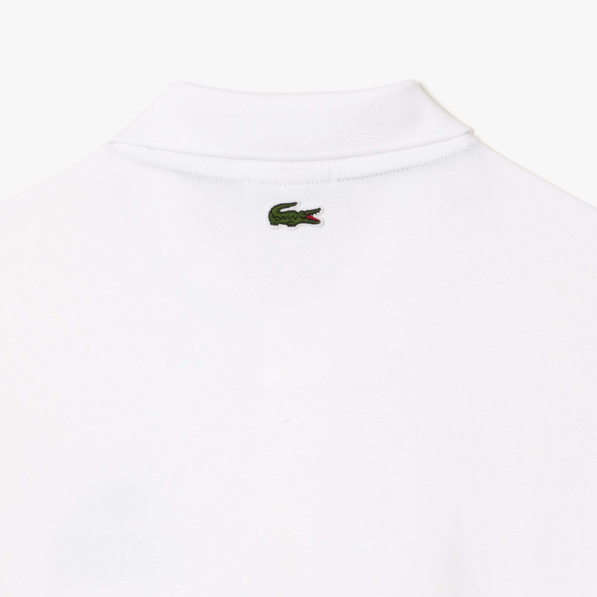 Signature Unisex Regular Fit Baskılı Beyaz Polo