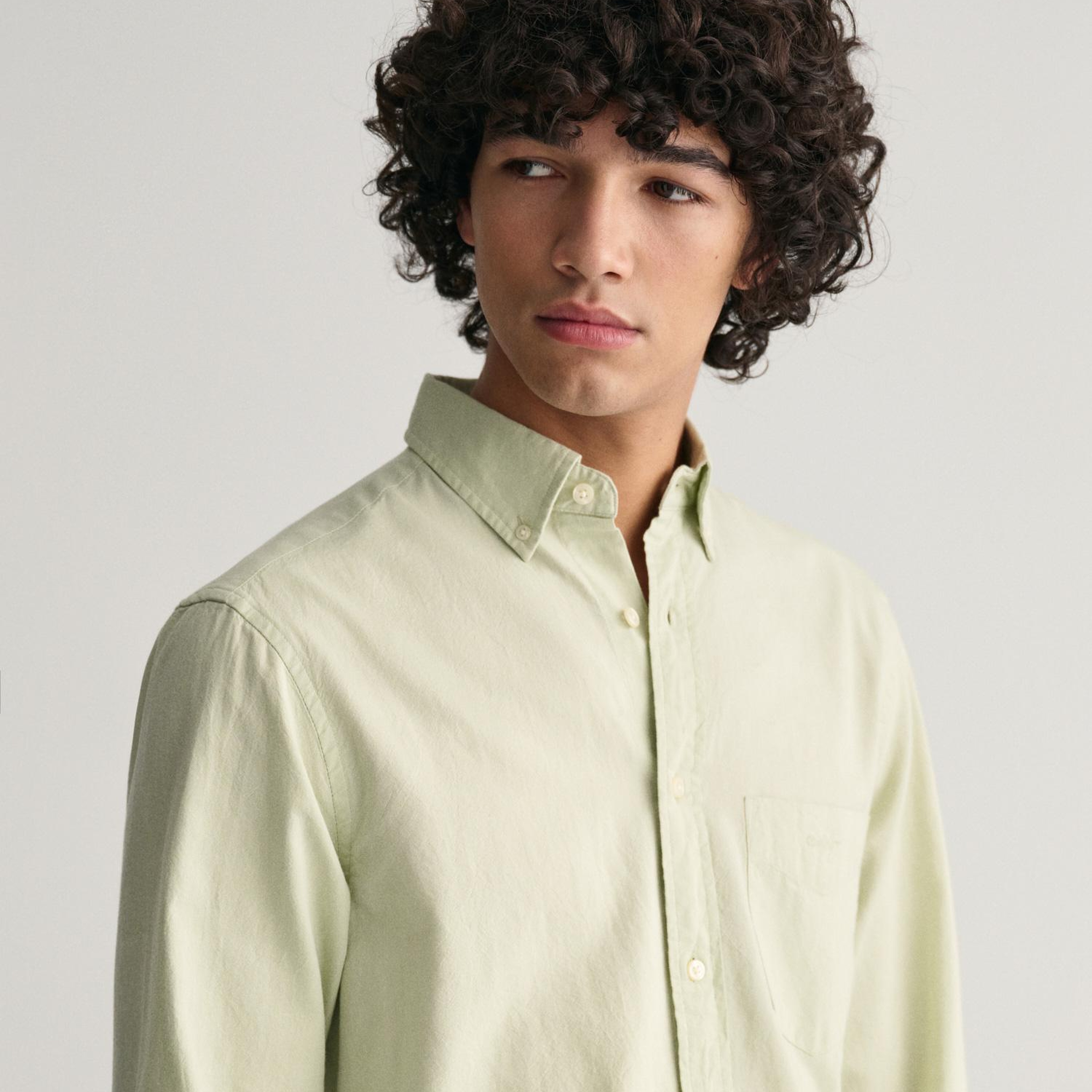 GANT Erkek Yeşil Regular Fit Düğmeli Yaka Oxford Gömlek