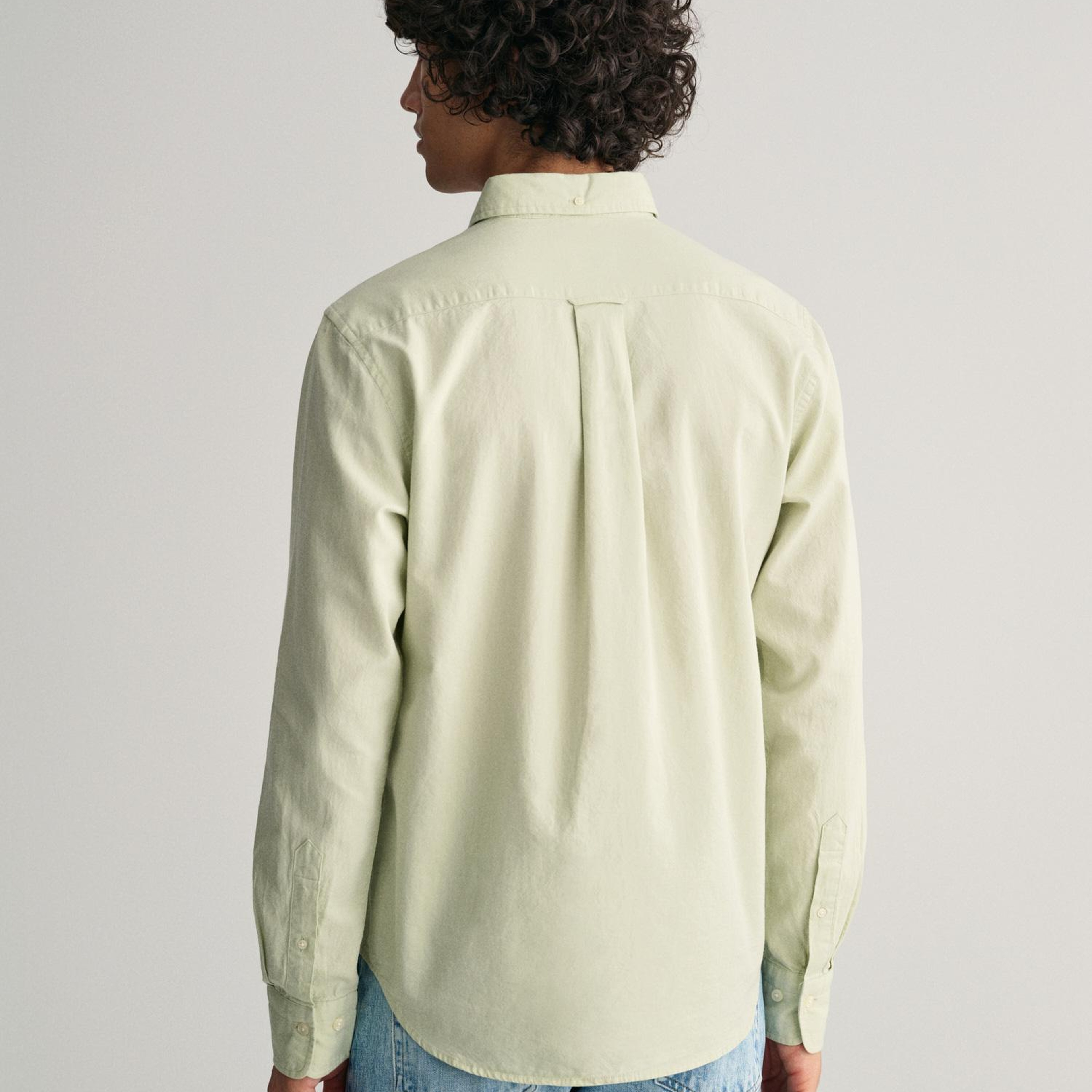 GANT Erkek Yeşil Regular Fit Düğmeli Yaka Oxford Gömlek