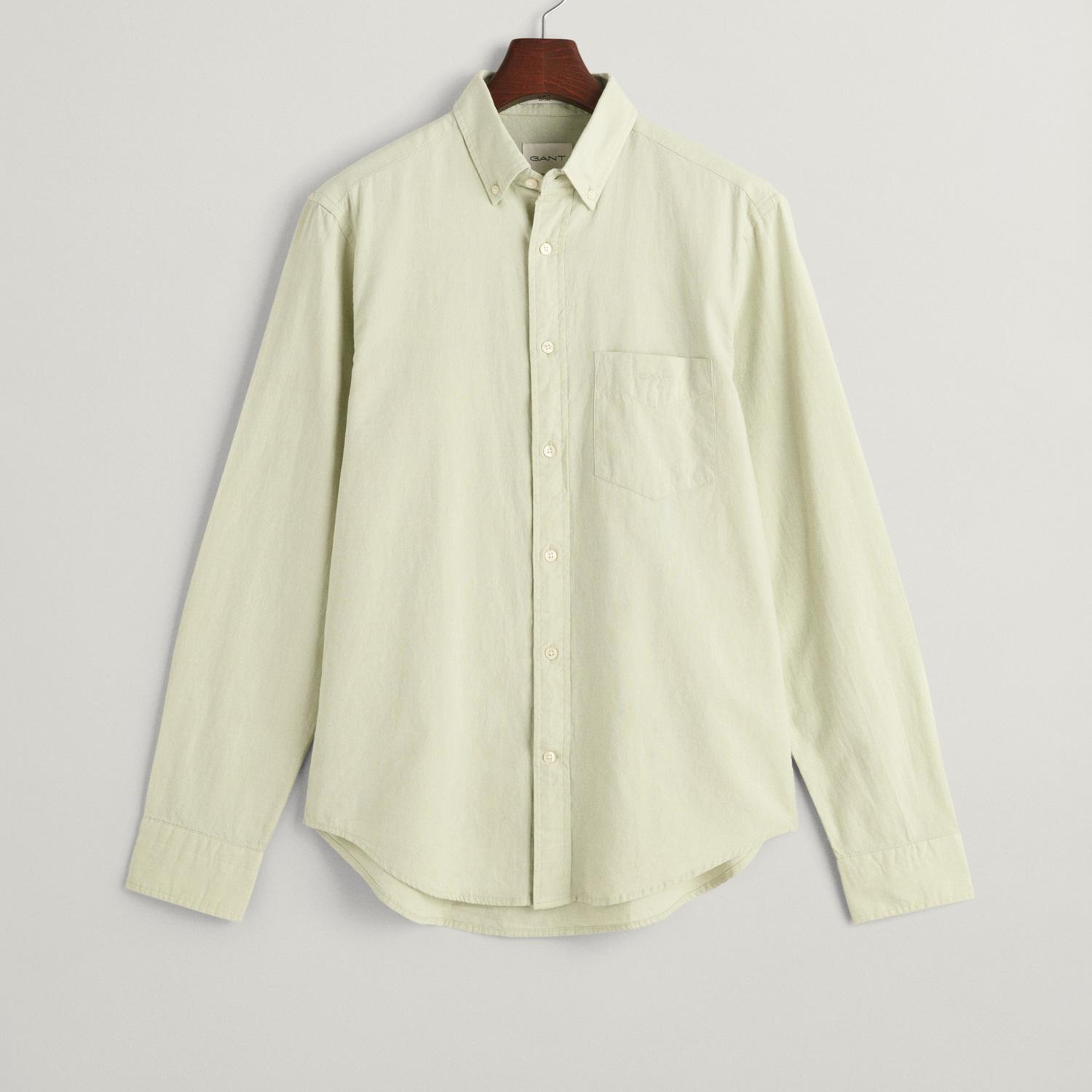 GANT Erkek Yeşil Regular Fit Düğmeli Yaka Oxford Gömlek