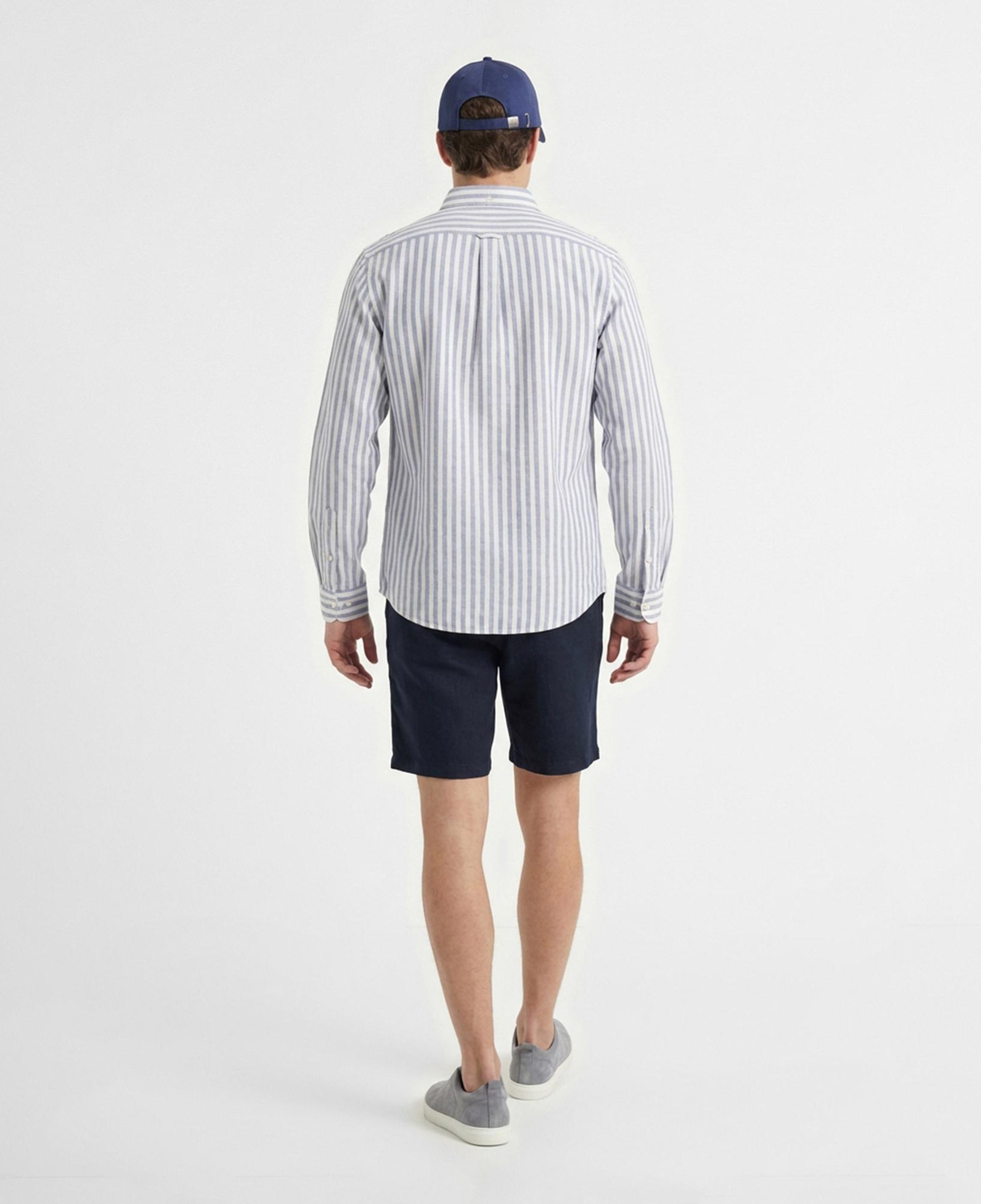 Nautica Erkek Mavi Regular Fit Çizgili Gömlek