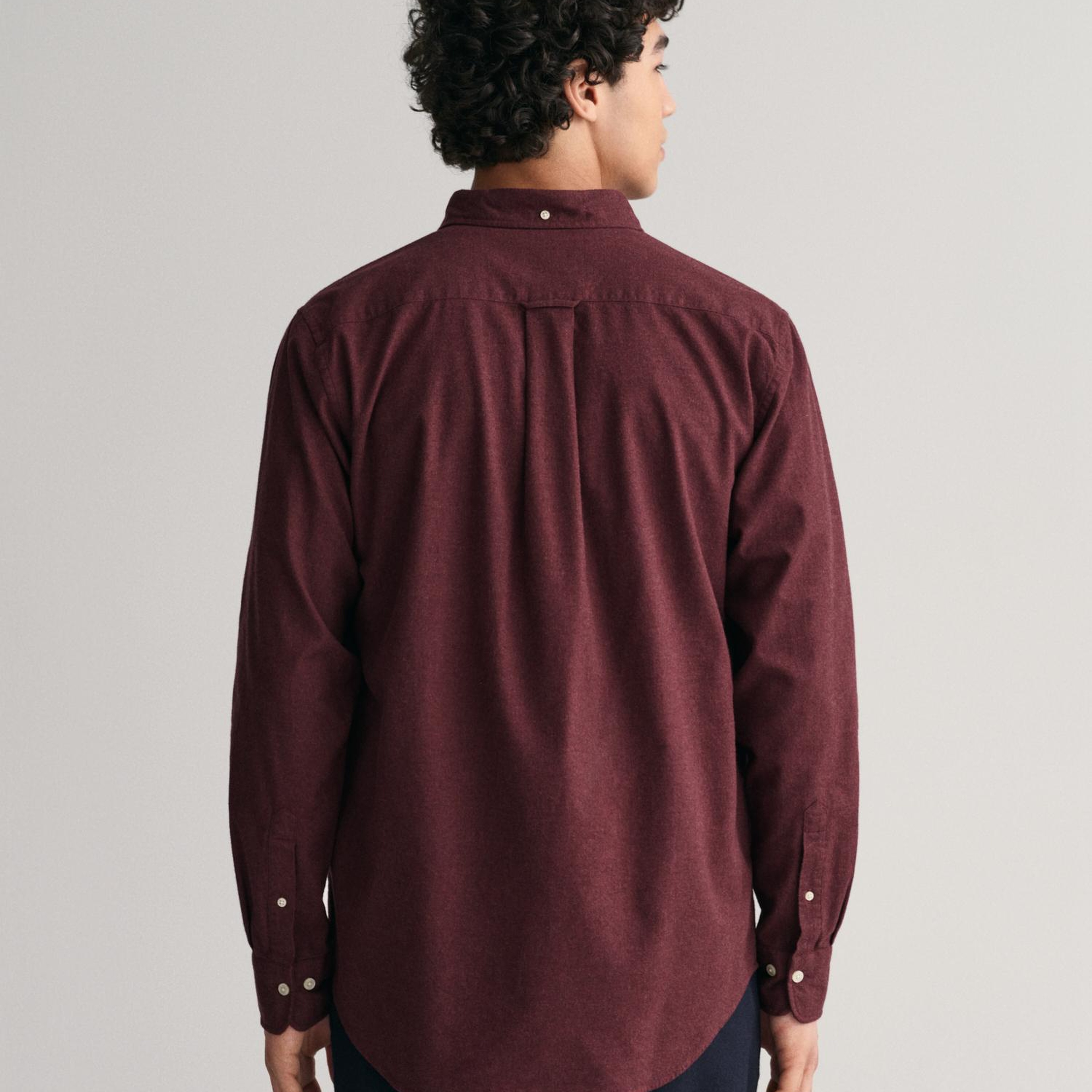 Gant Erkek Bordo Regular Fit Düğmeli Yaka Gömlek