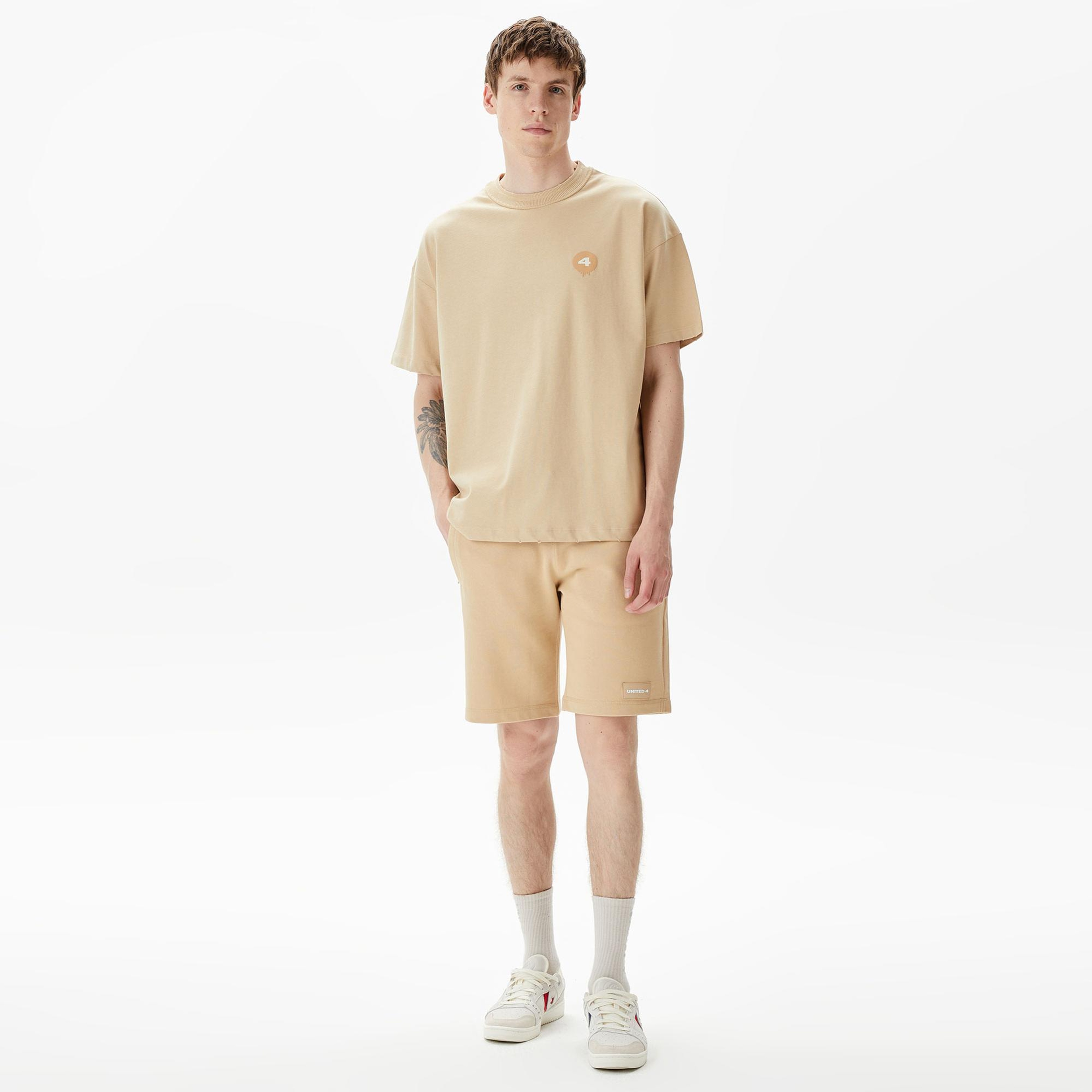 UNITED4 Classic Erkek Krem Şort