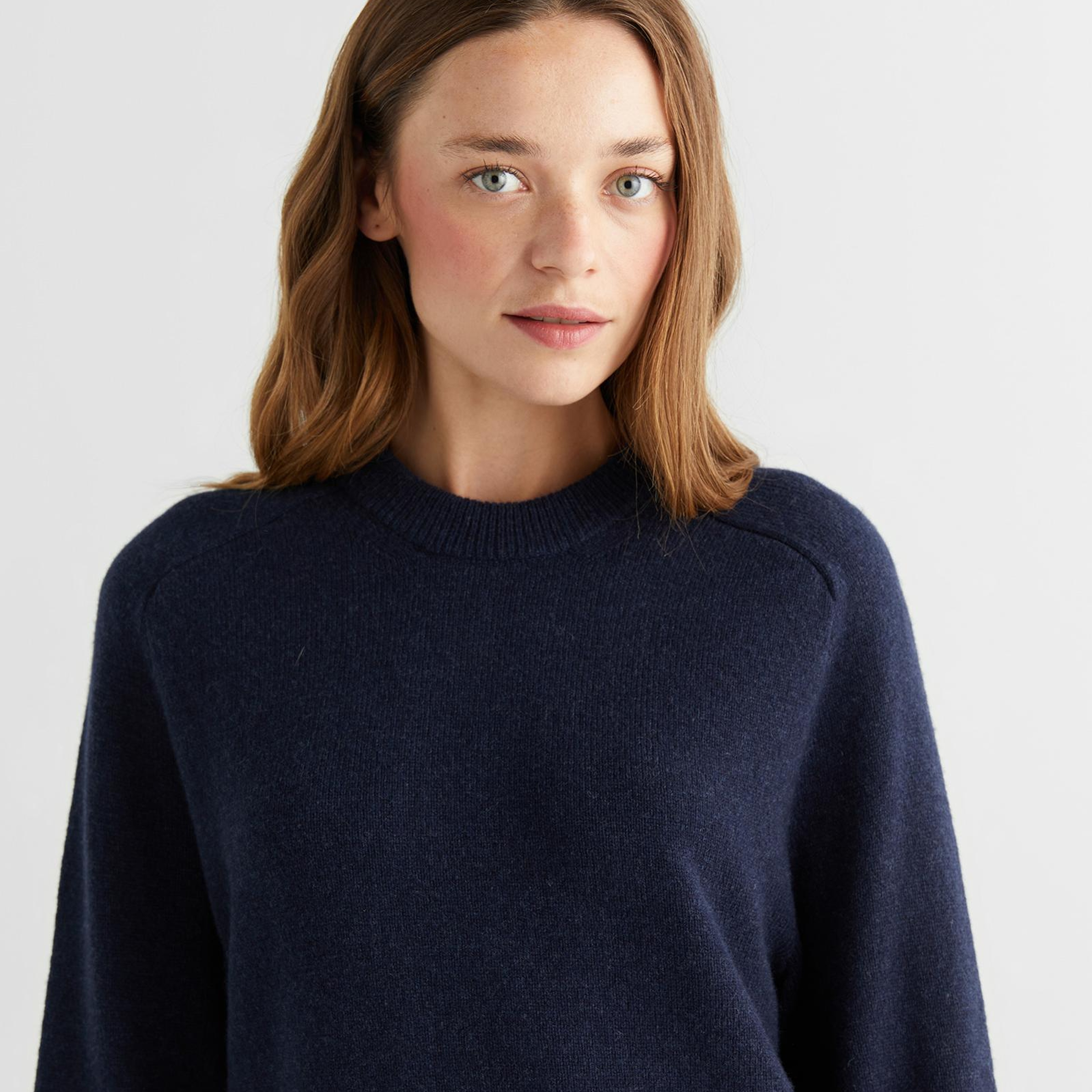 GANT Kadın Lacivert Relaxed Fit Bisiklet Yaka Kazak