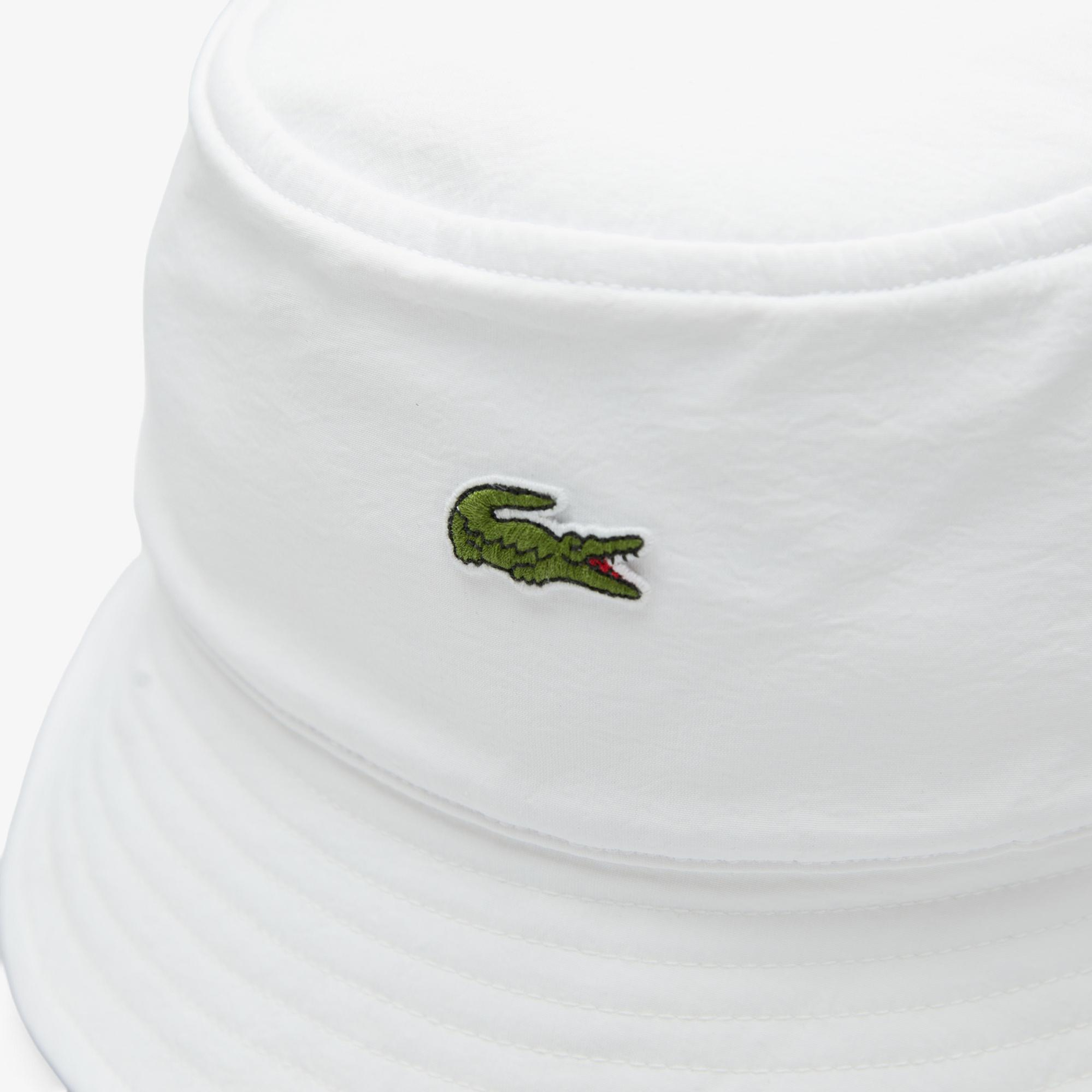 Lacoste Unisex Baskılı Beyaz Şapka