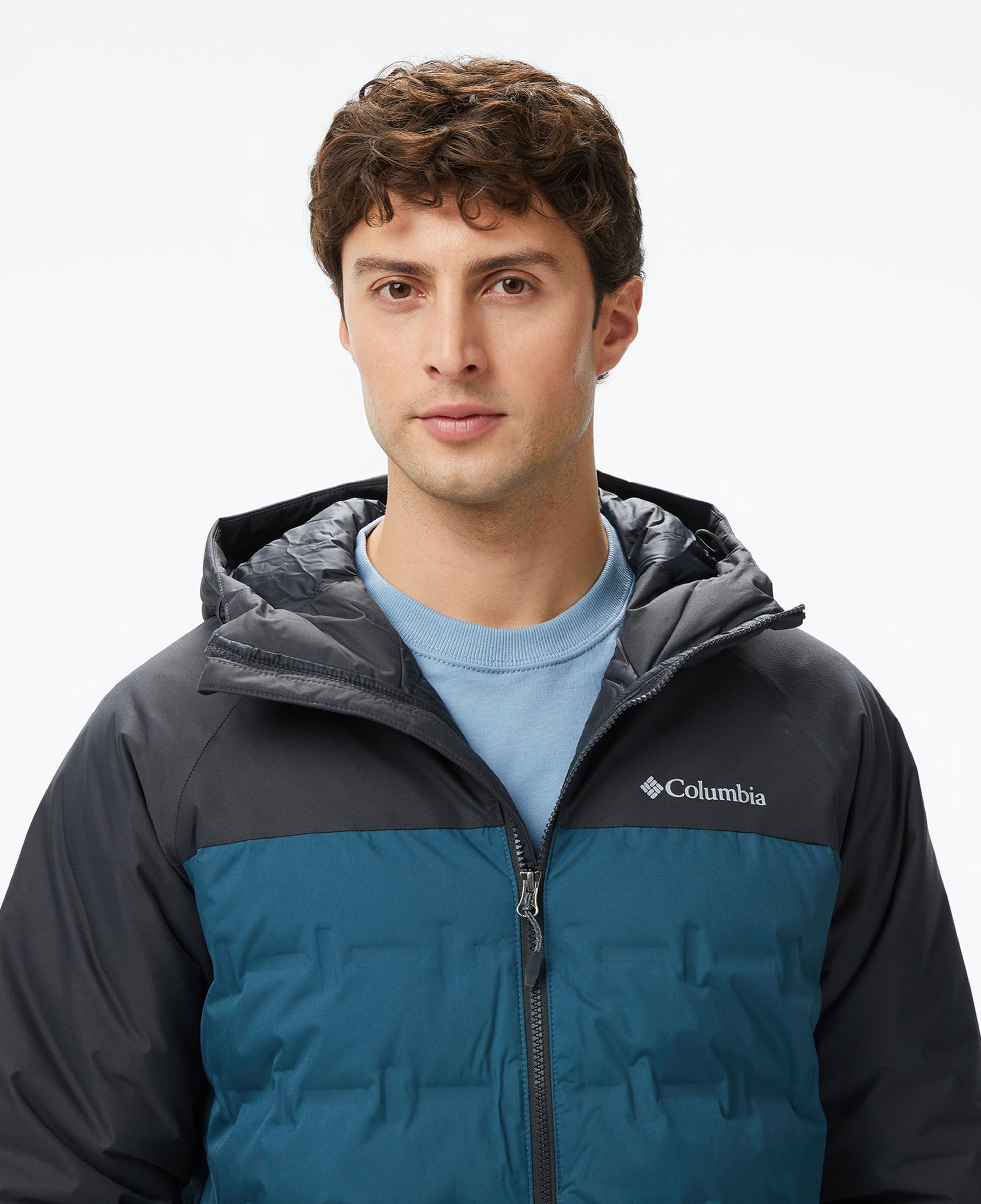 Columbia Grand Trek III Down Hooded Erkek Mavi Mont