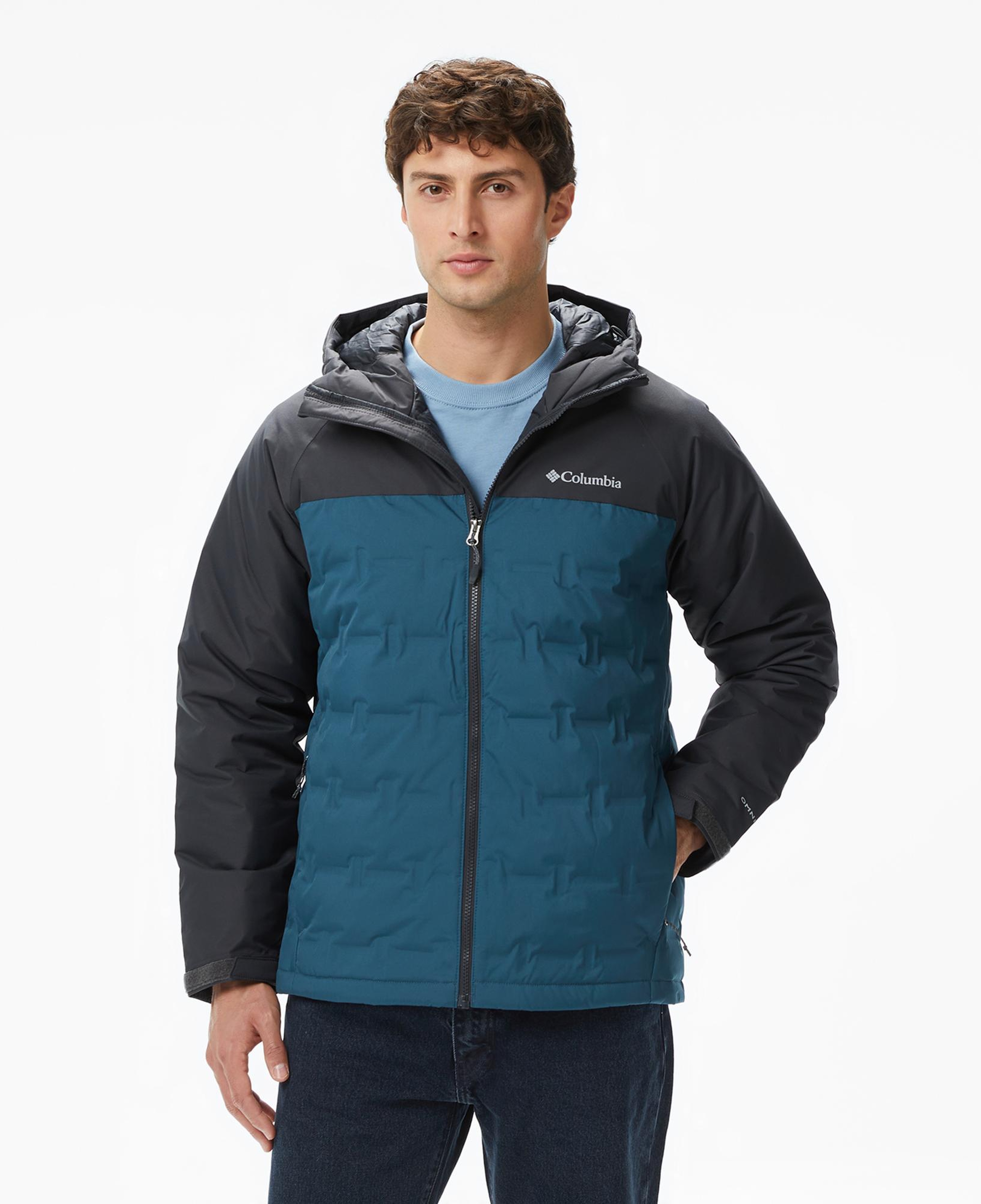 Columbia Grand Trek III Down Hooded Erkek Mavi Mont