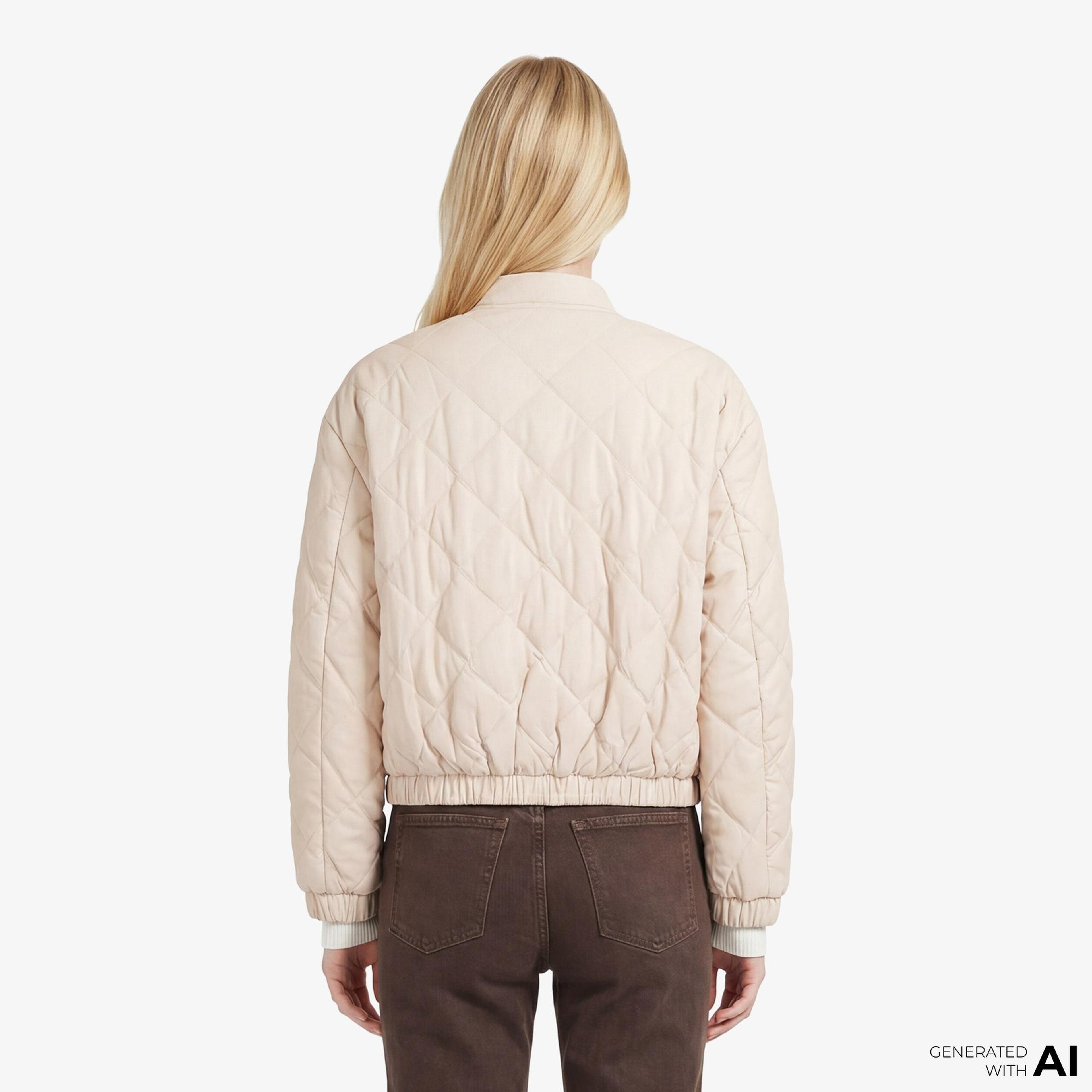 Guess Cecilia Aktif Kadın Krem Rengi Mont