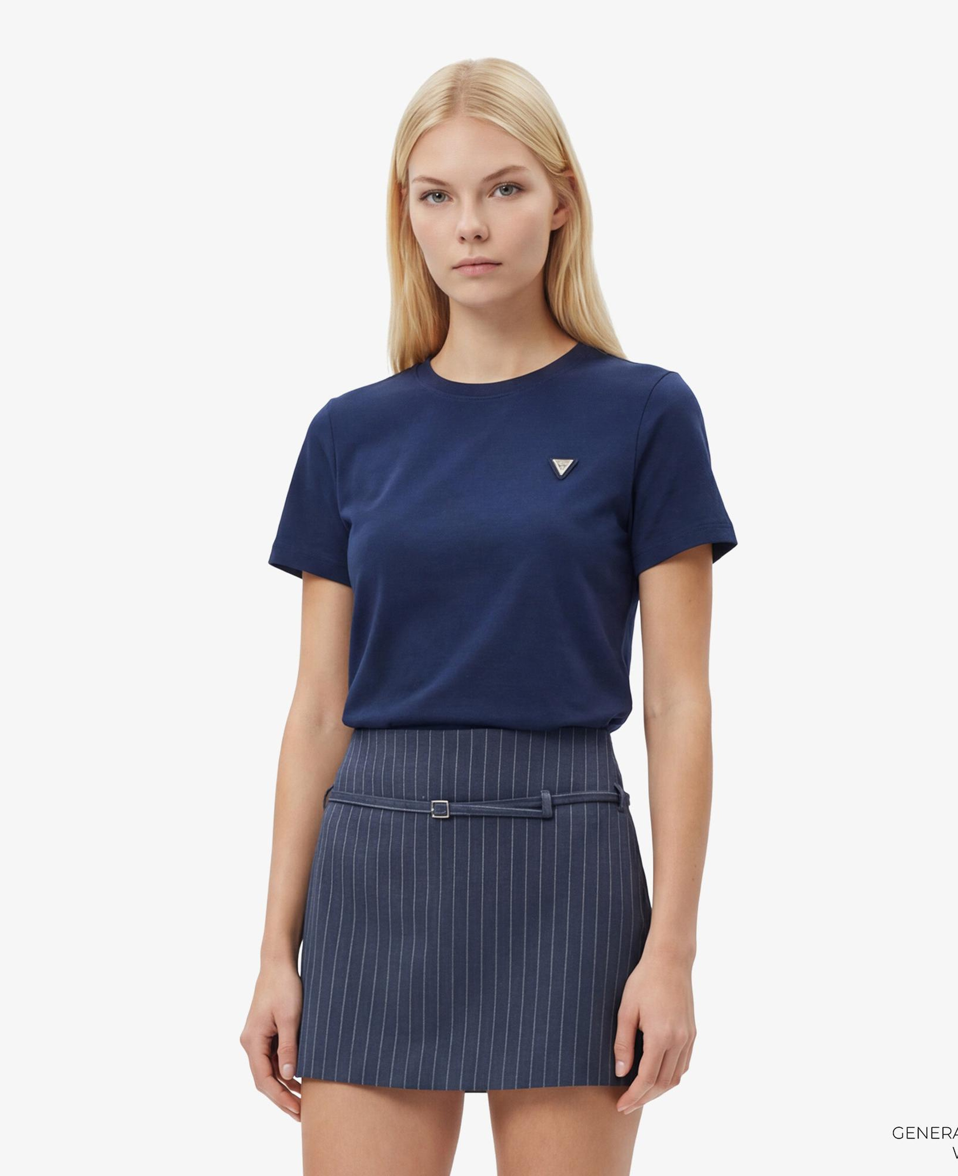 Guess Sonia Aktif Modal Karışımlı Slim Fit Kadın Mavi T-Shirt