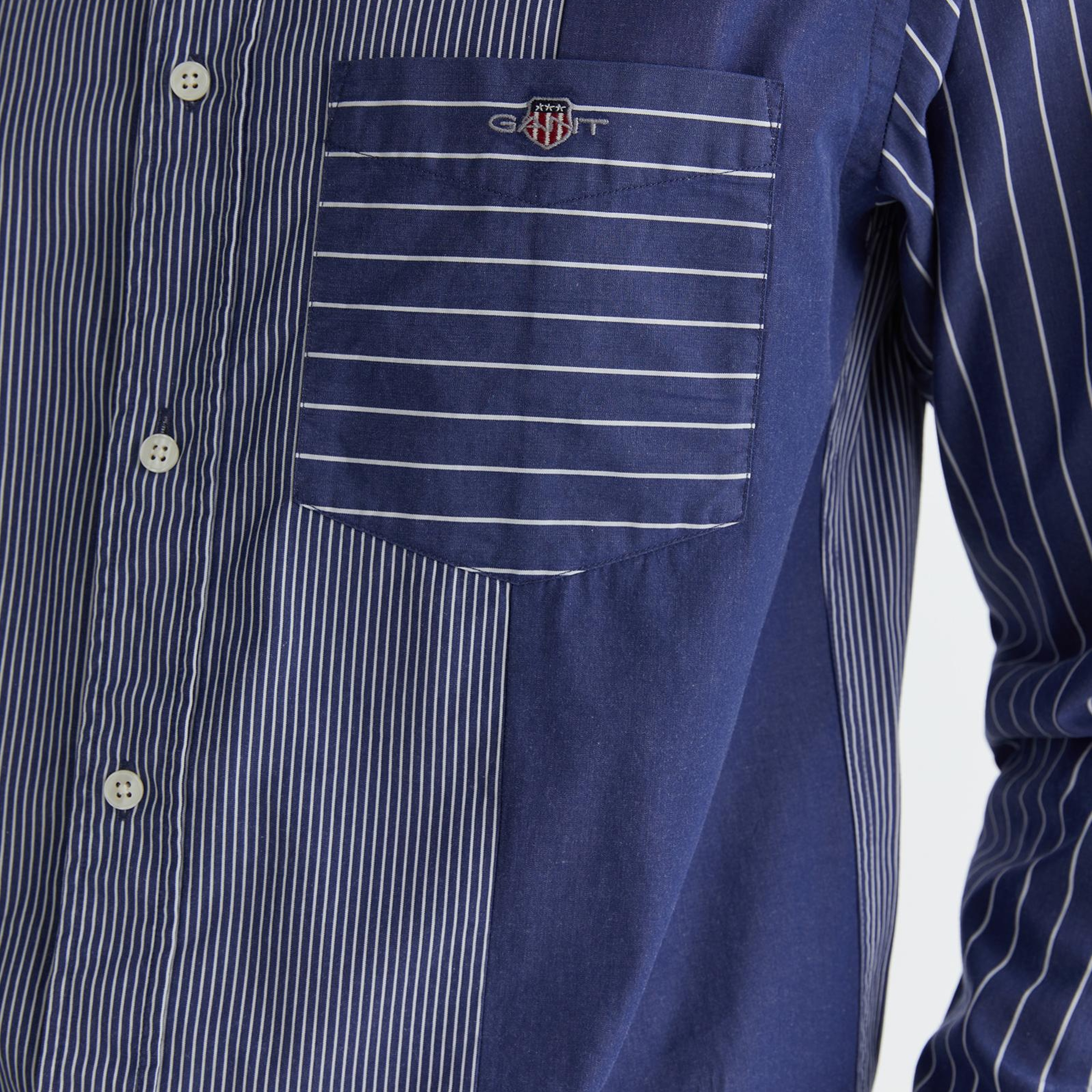 GANT Erkek Lacivert Regular Fit Çizgili Gömlek