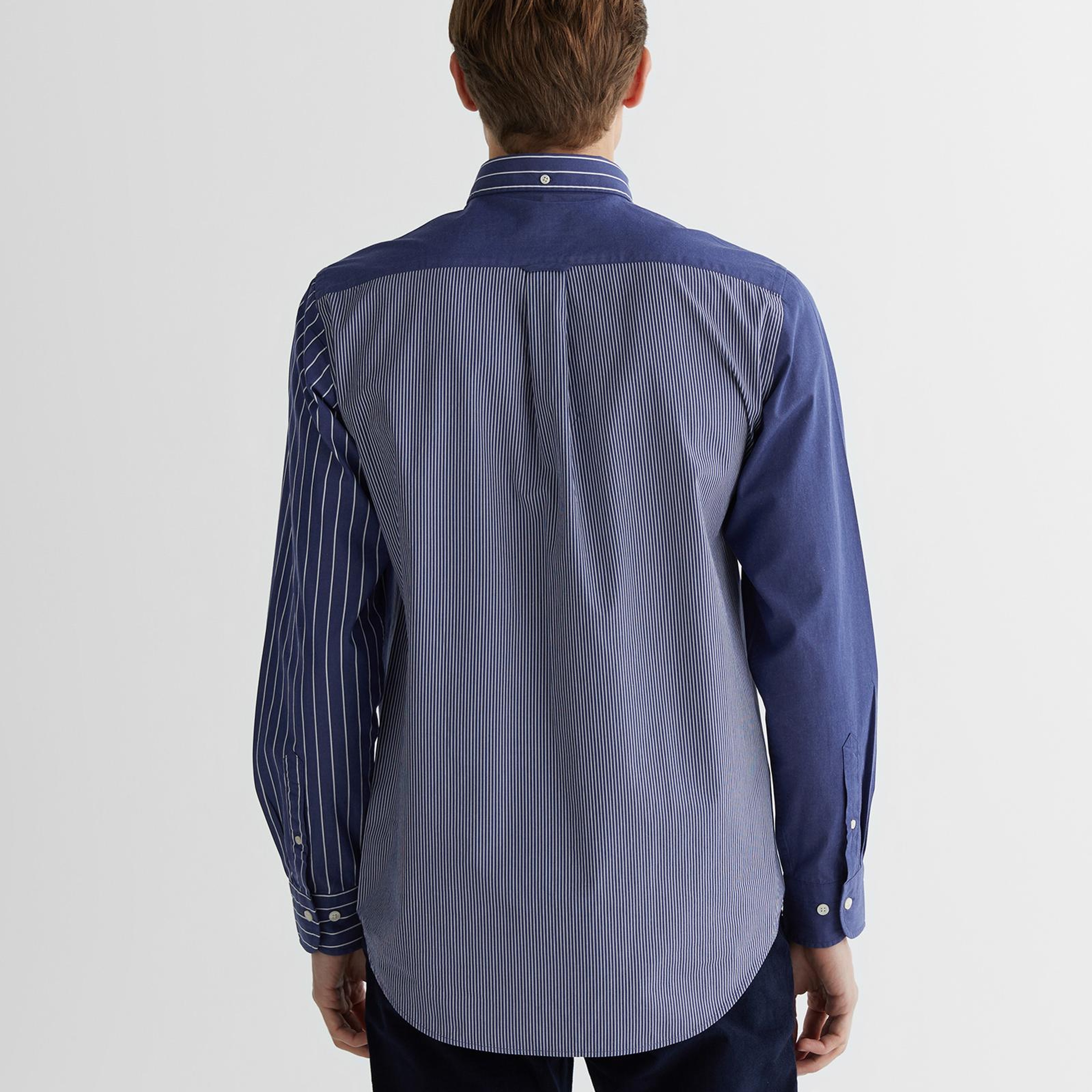 GANT Erkek Lacivert Regular Fit Çizgili Gömlek