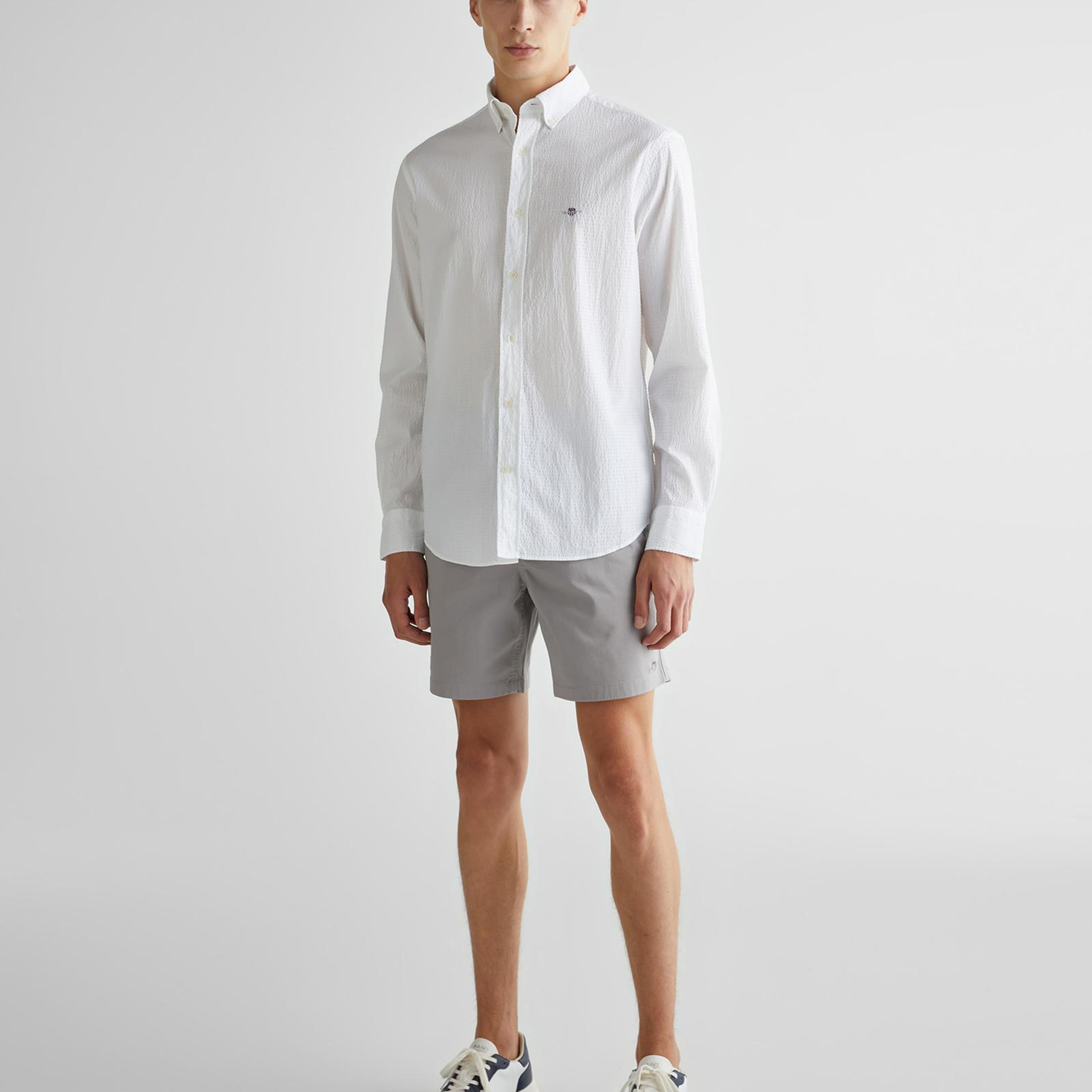 GANT Erkek Beyaz Regular Fit Düğmeli Yaka Gömlek