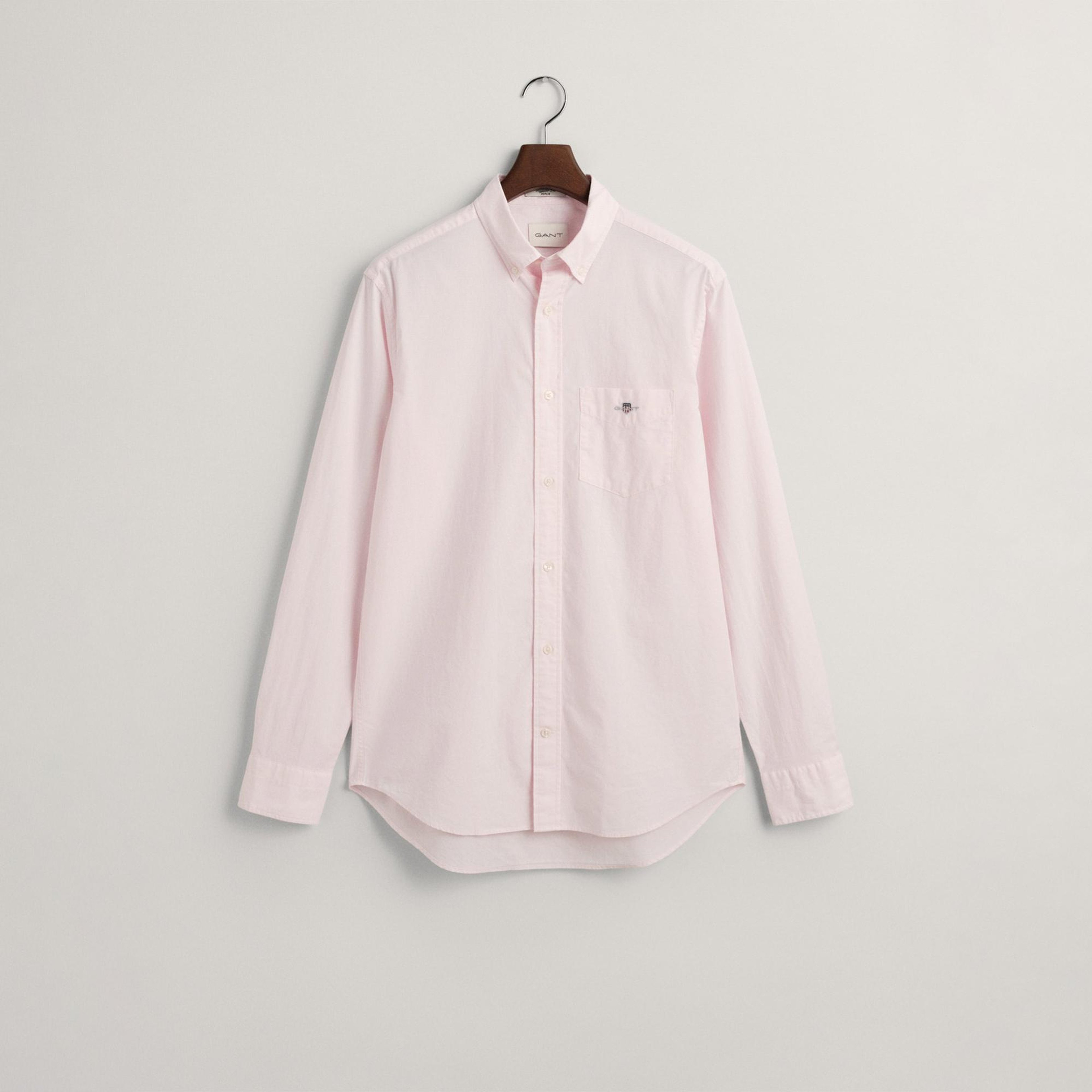 GANT Erkek Pembe Regular Fit Düğmeli Yaka Poplin Gömlek
