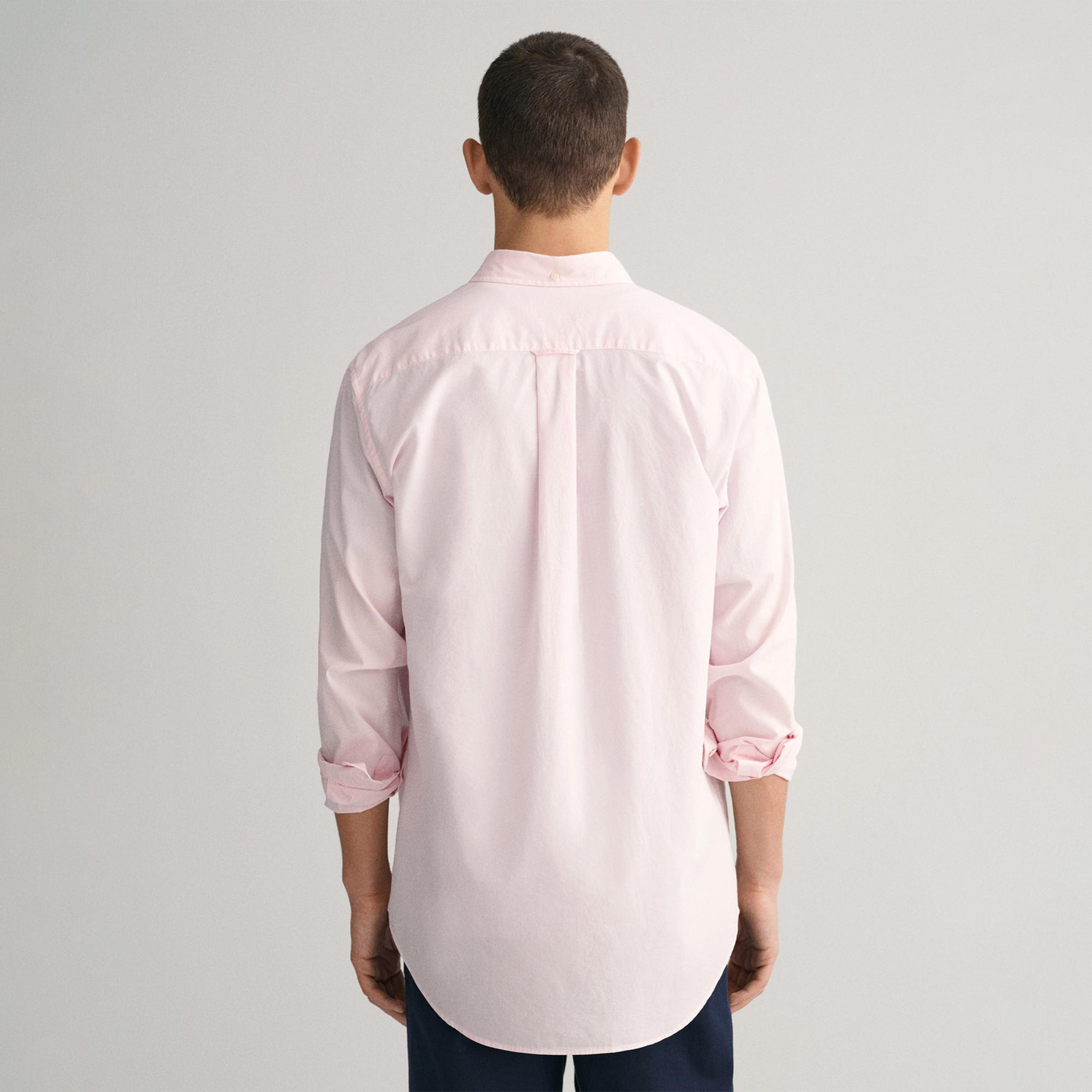 GANT Erkek Pembe Regular Fit Düğmeli Yaka Poplin Gömlek