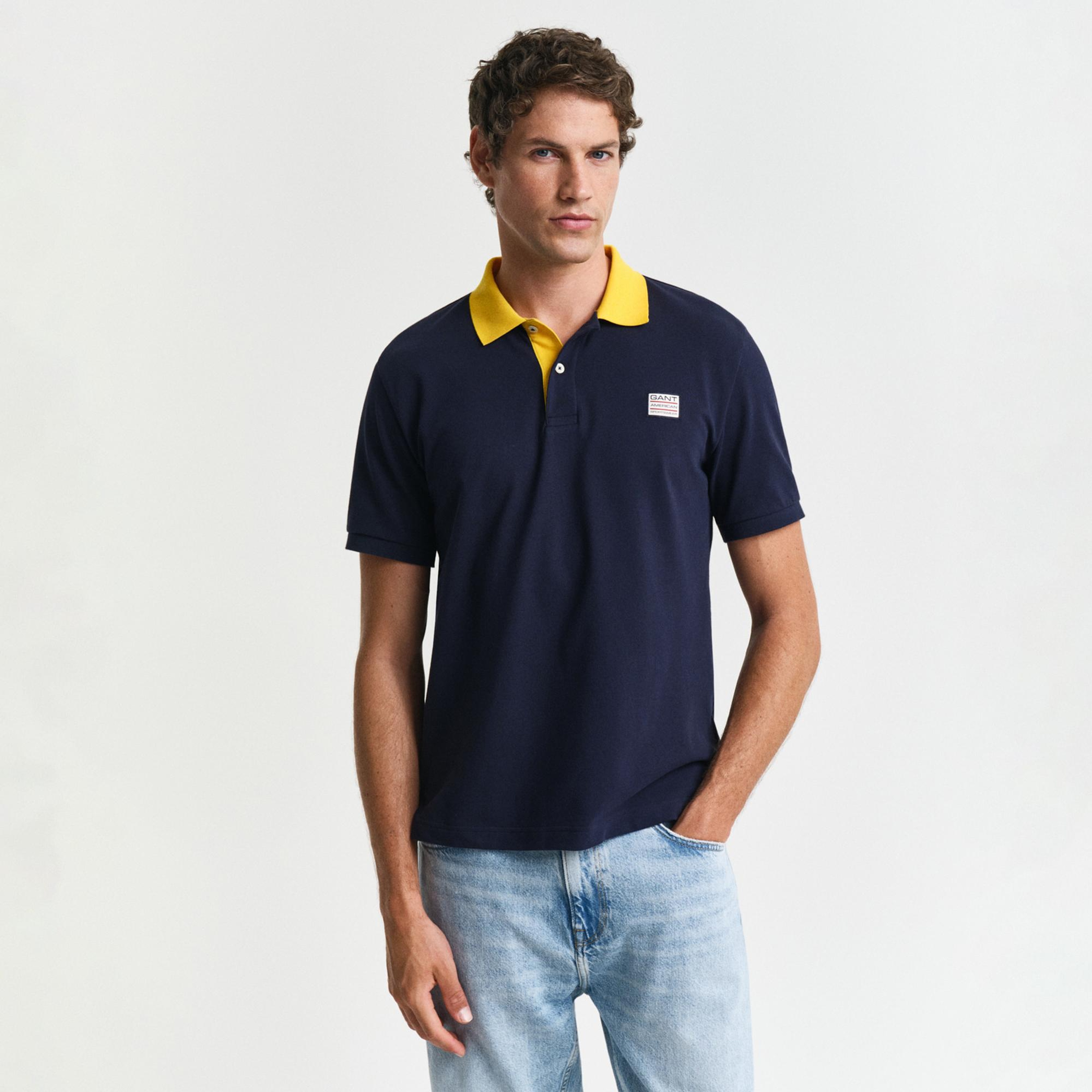 GANT Erkek Lacivert Regular Fit Polo
