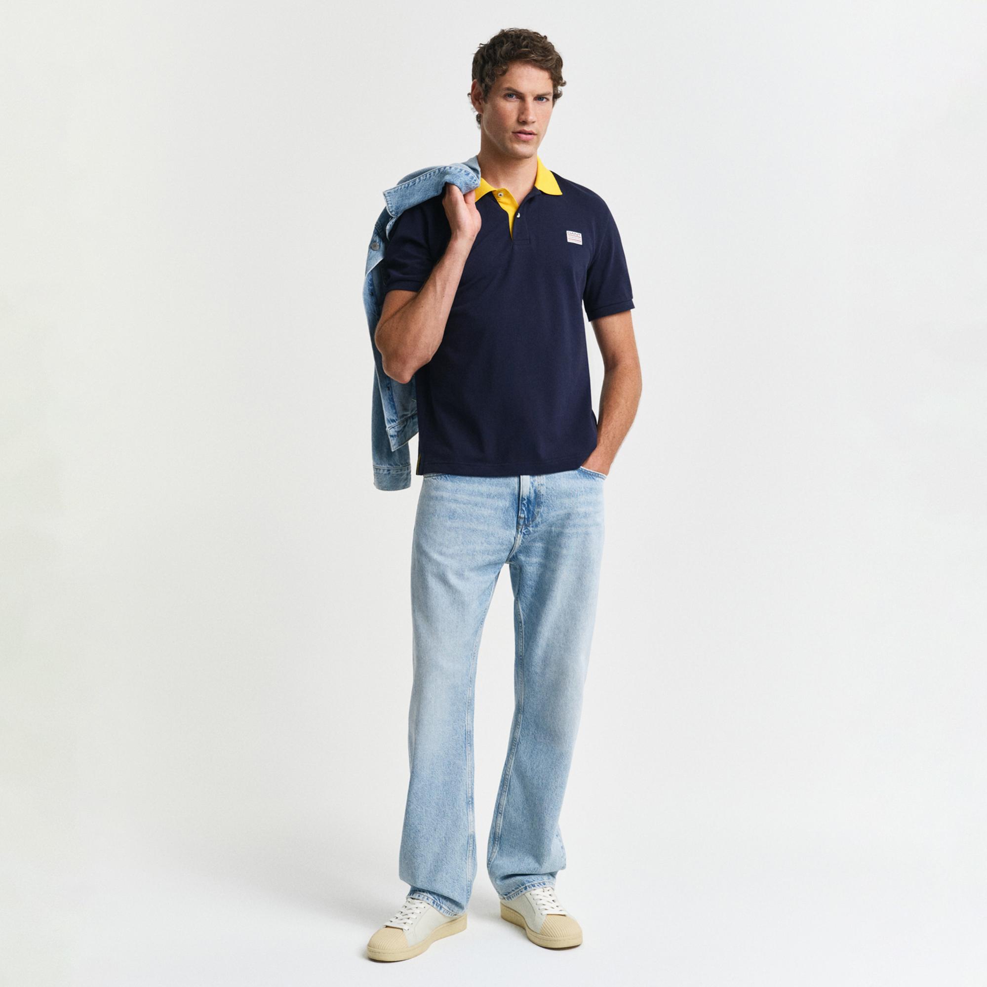GANT Erkek Lacivert Regular Fit Polo