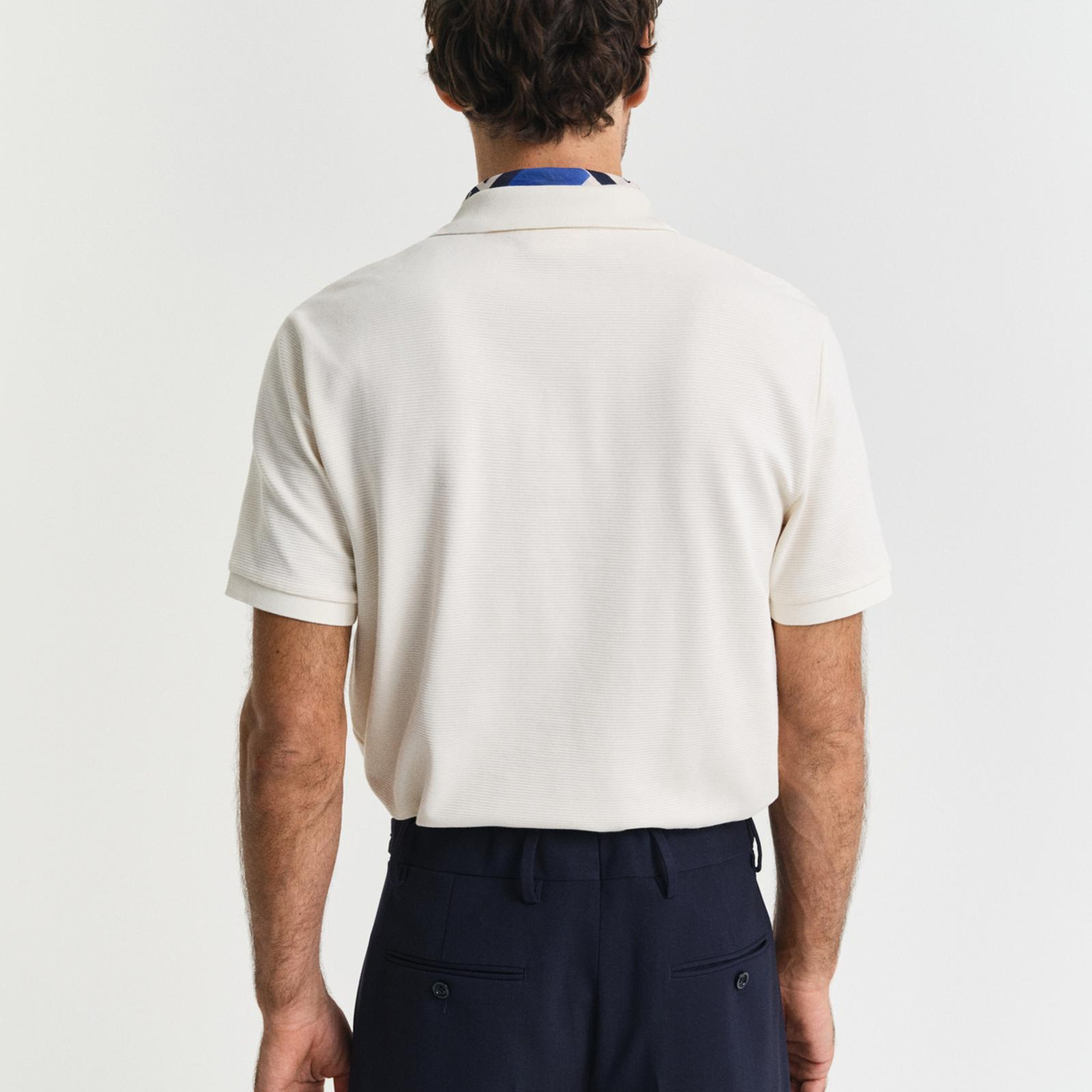 GANT Erkek Krem Regular Fit Logolu Polo Yaka T-Shirt