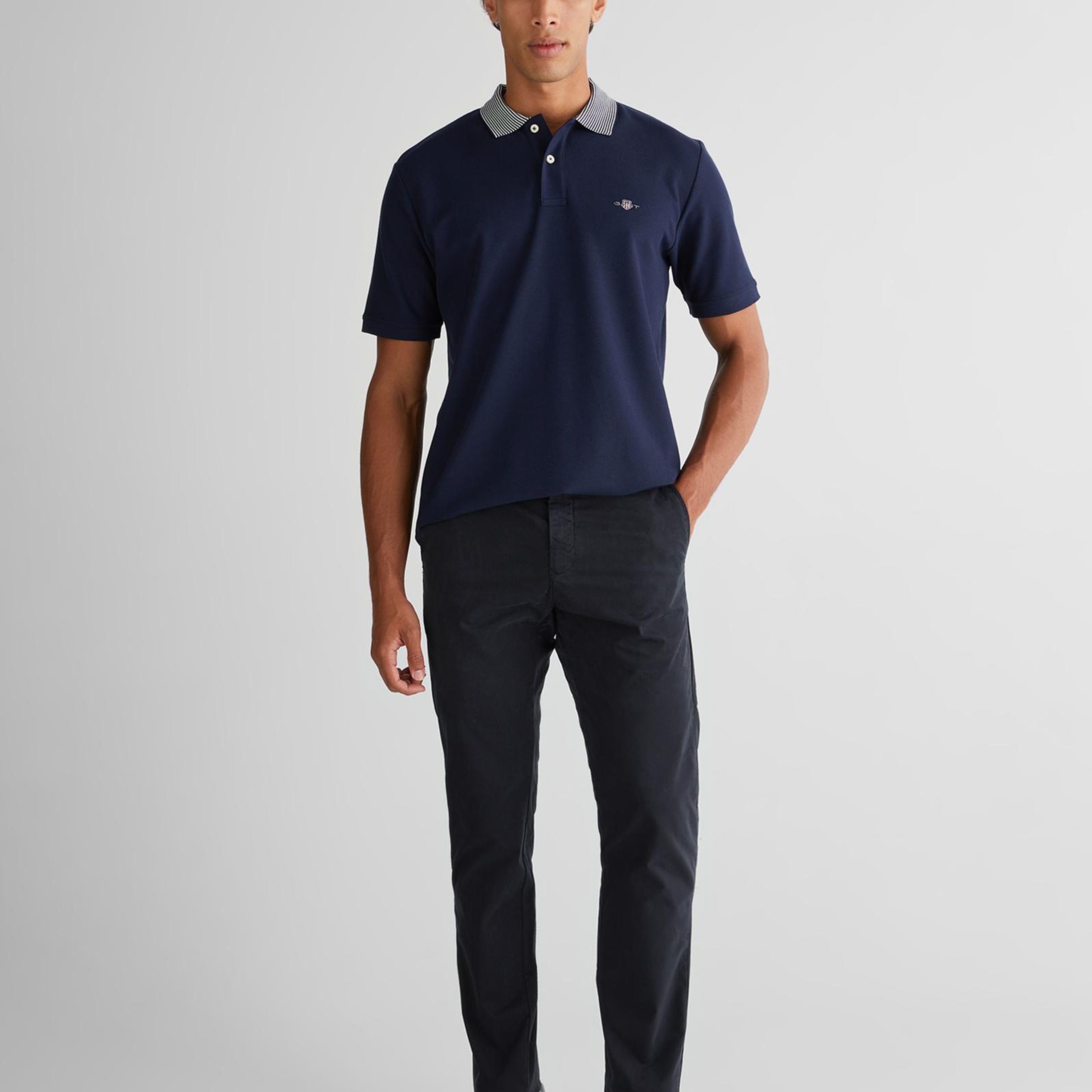 GANT Erkek Siyah Slim Fit Pantolon