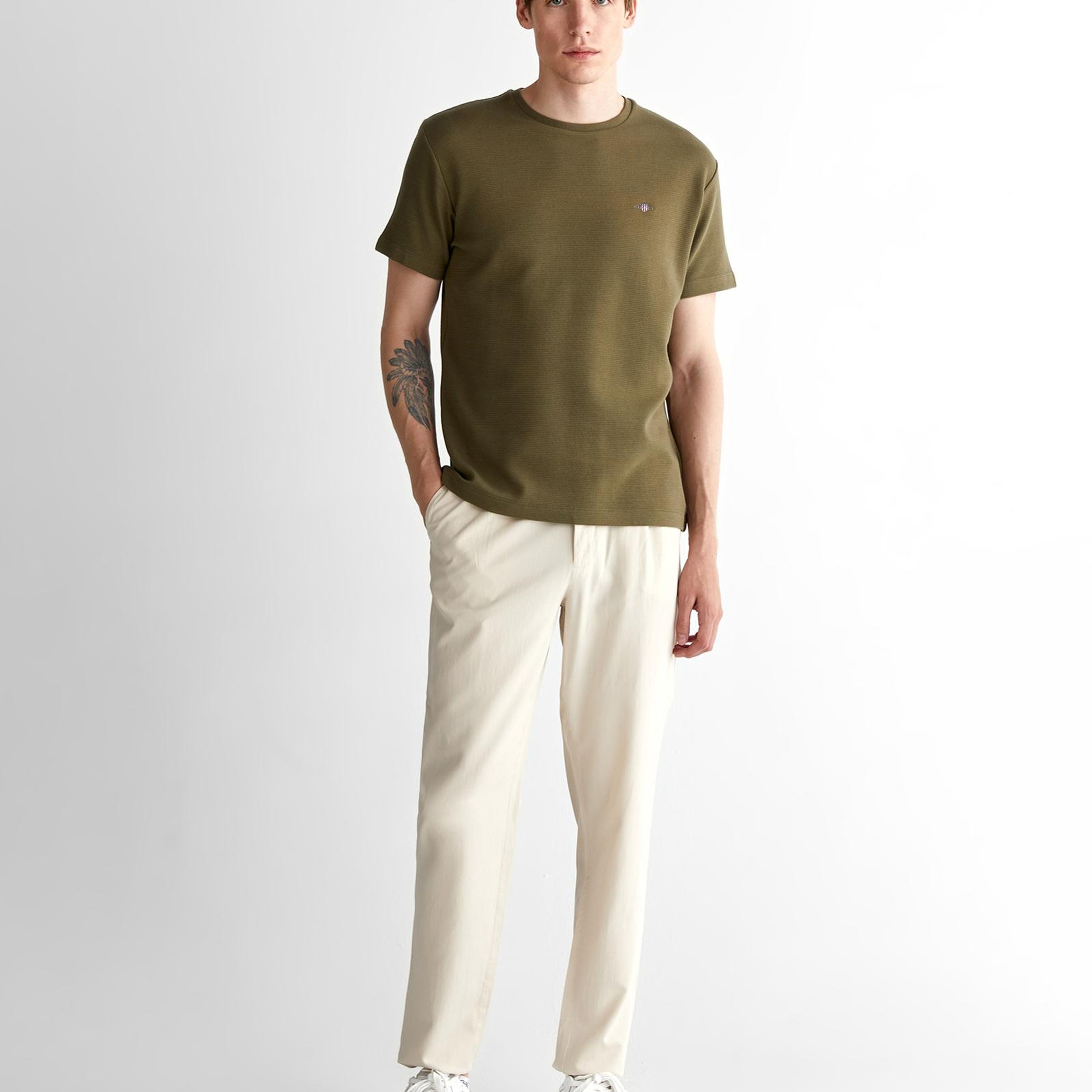 GANT Erkek Krem Jogger Fit Pantolon