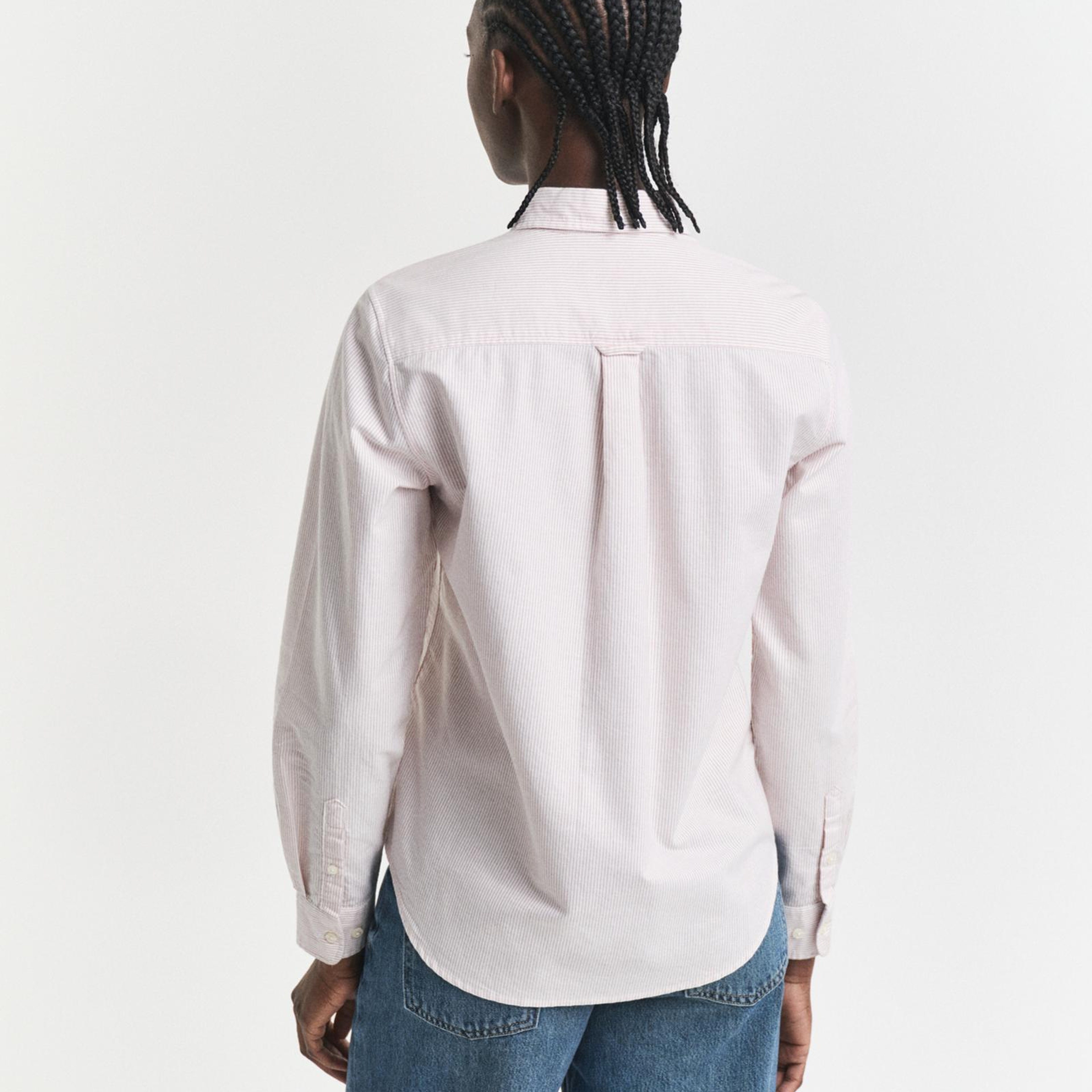 GANT Kadın Pembe Regular Fit Düğmeli Yaka Oxford Gömlek