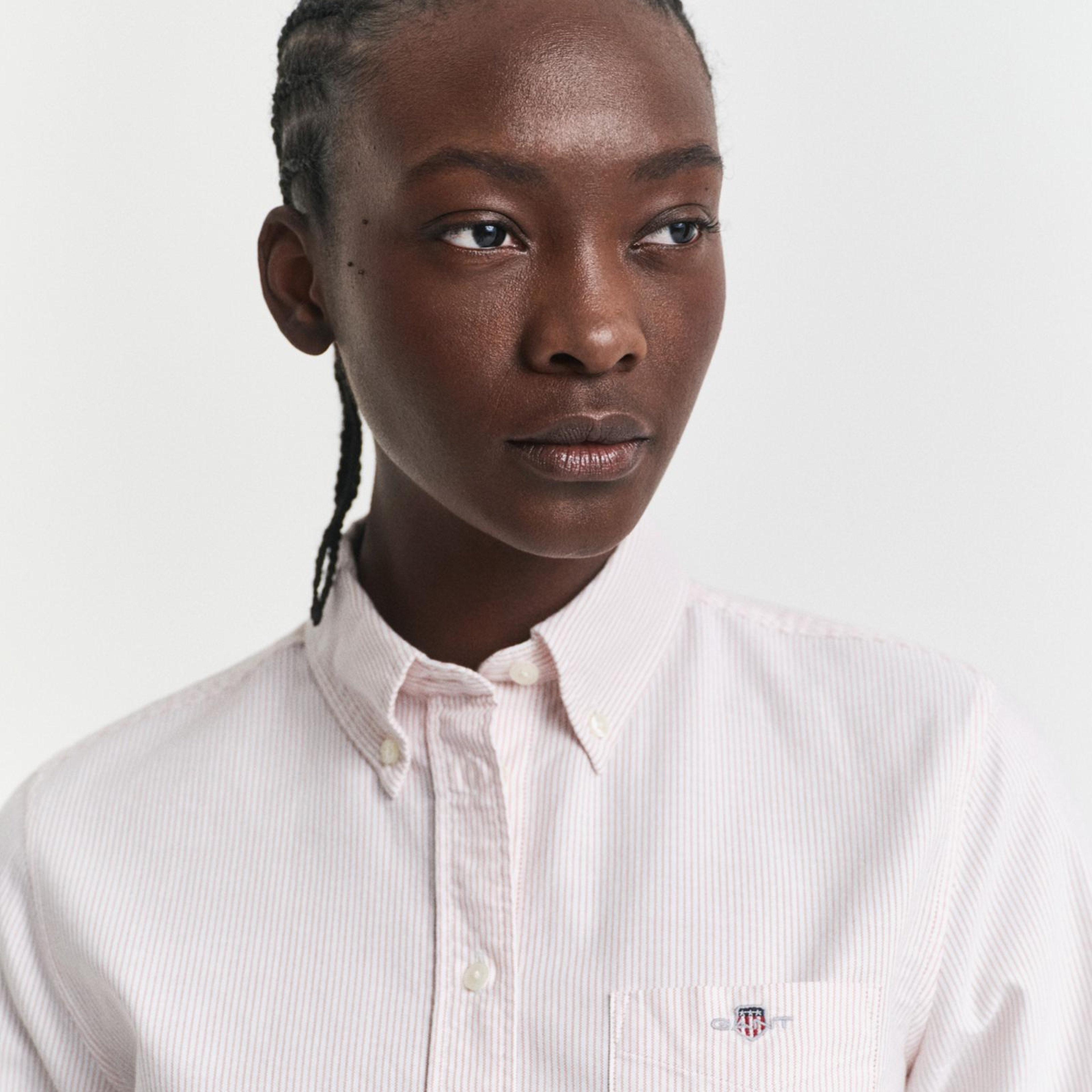 GANT Kadın Pembe Regular Fit Düğmeli Yaka Oxford Gömlek