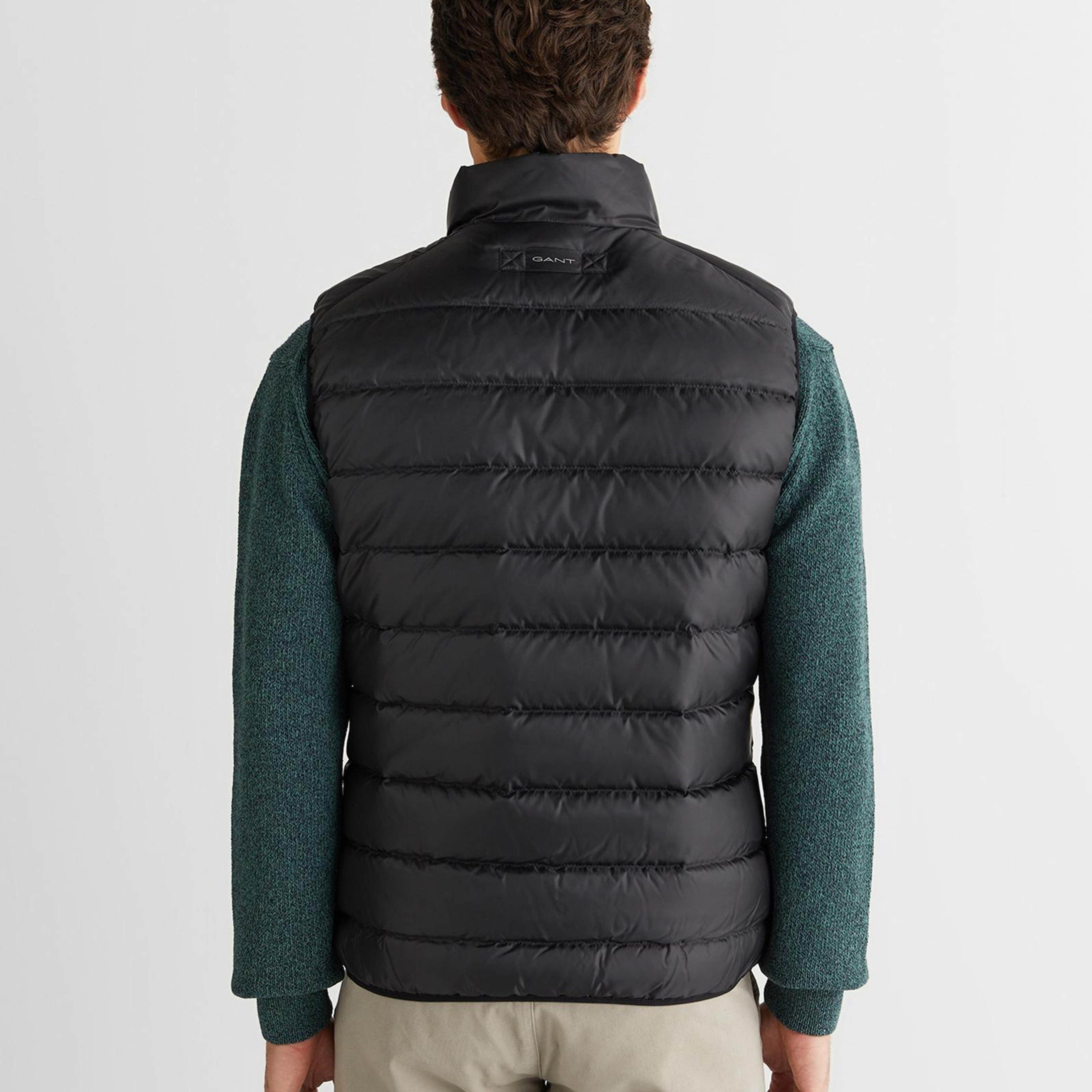 GANT Erkek Siyah Regular Fit Dik Yaka Kaz Tüyü Yelek