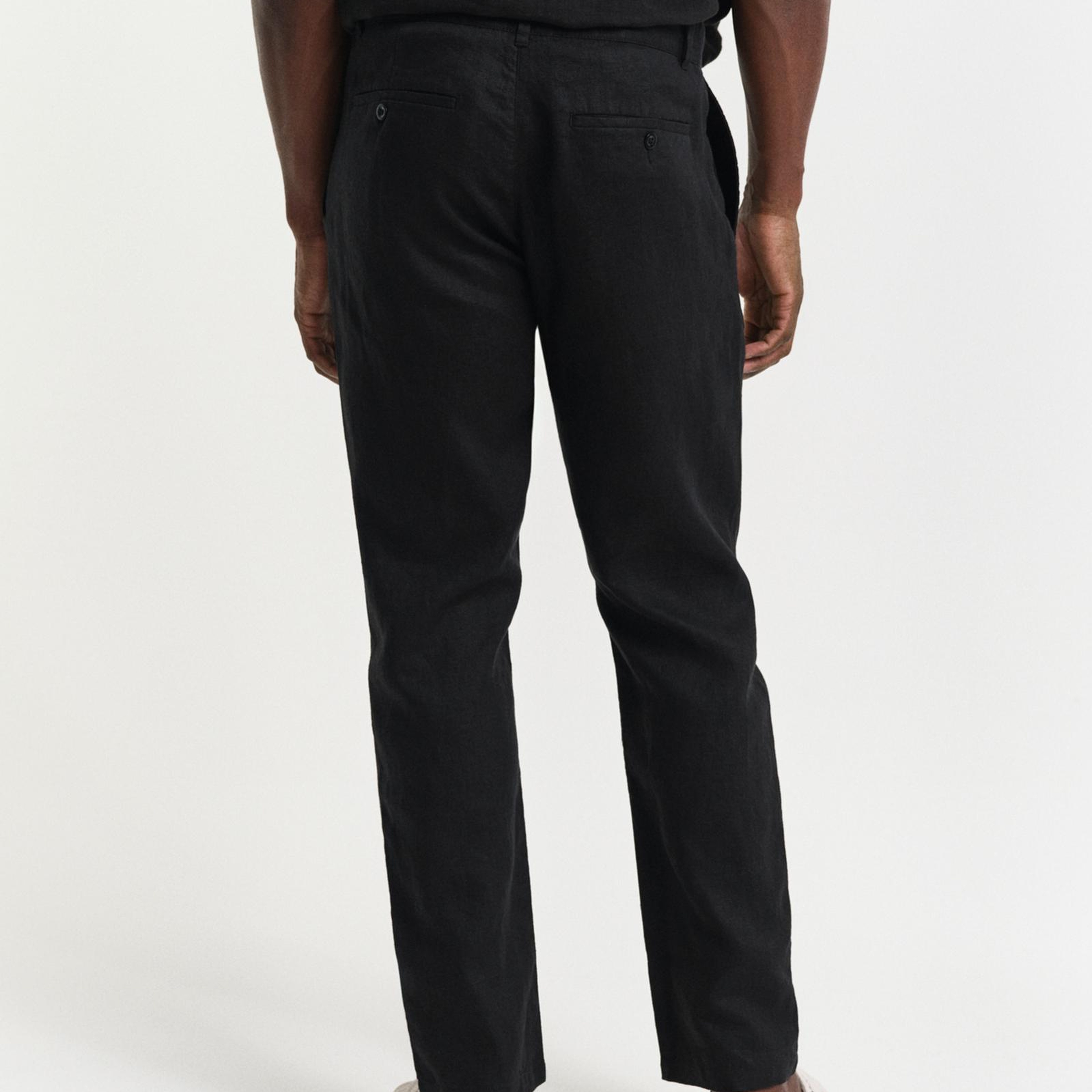 GANT Erkek Siyah Relaxed Fit Pantolon