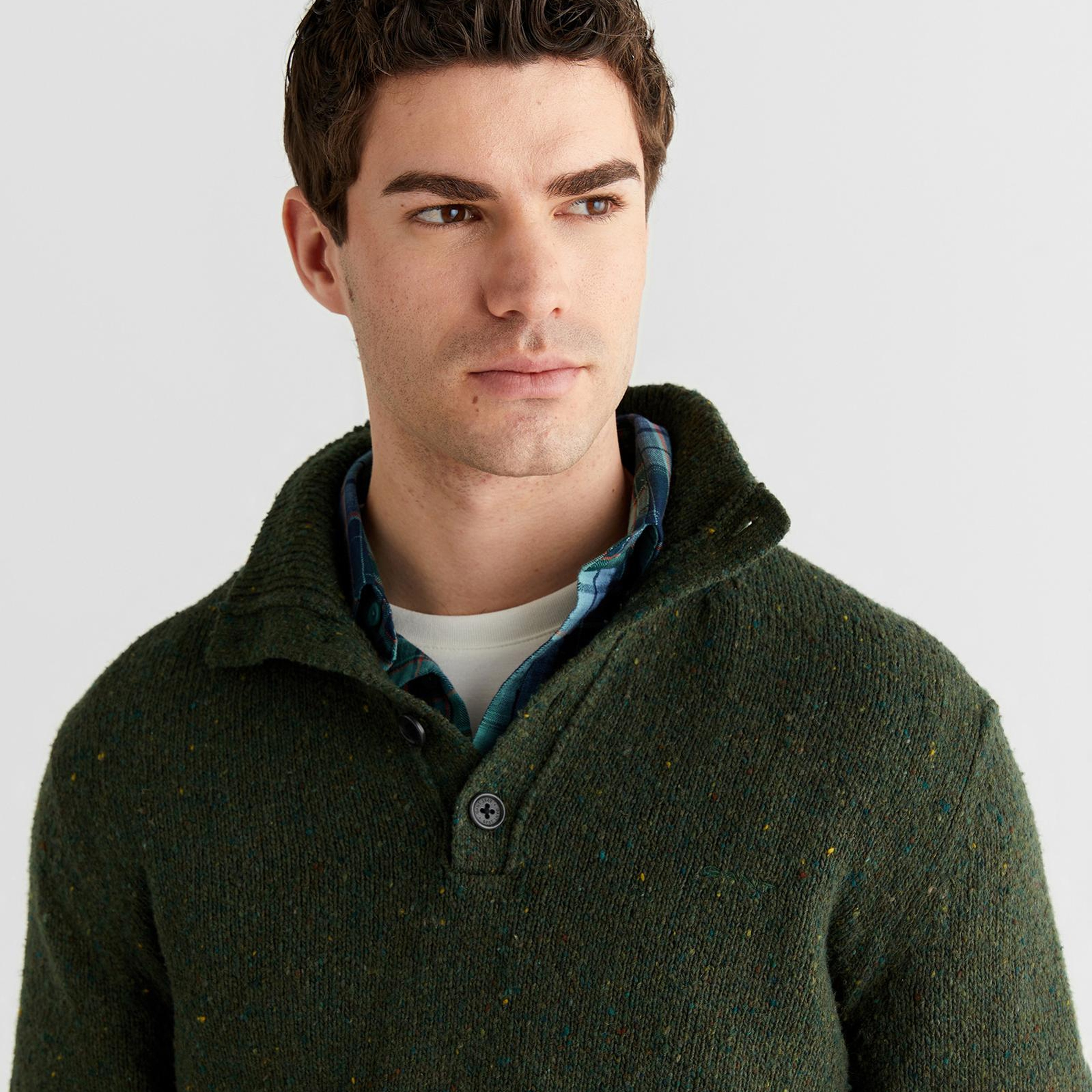 GANT Erkek Haki Regular Fit Düğmeli Triko