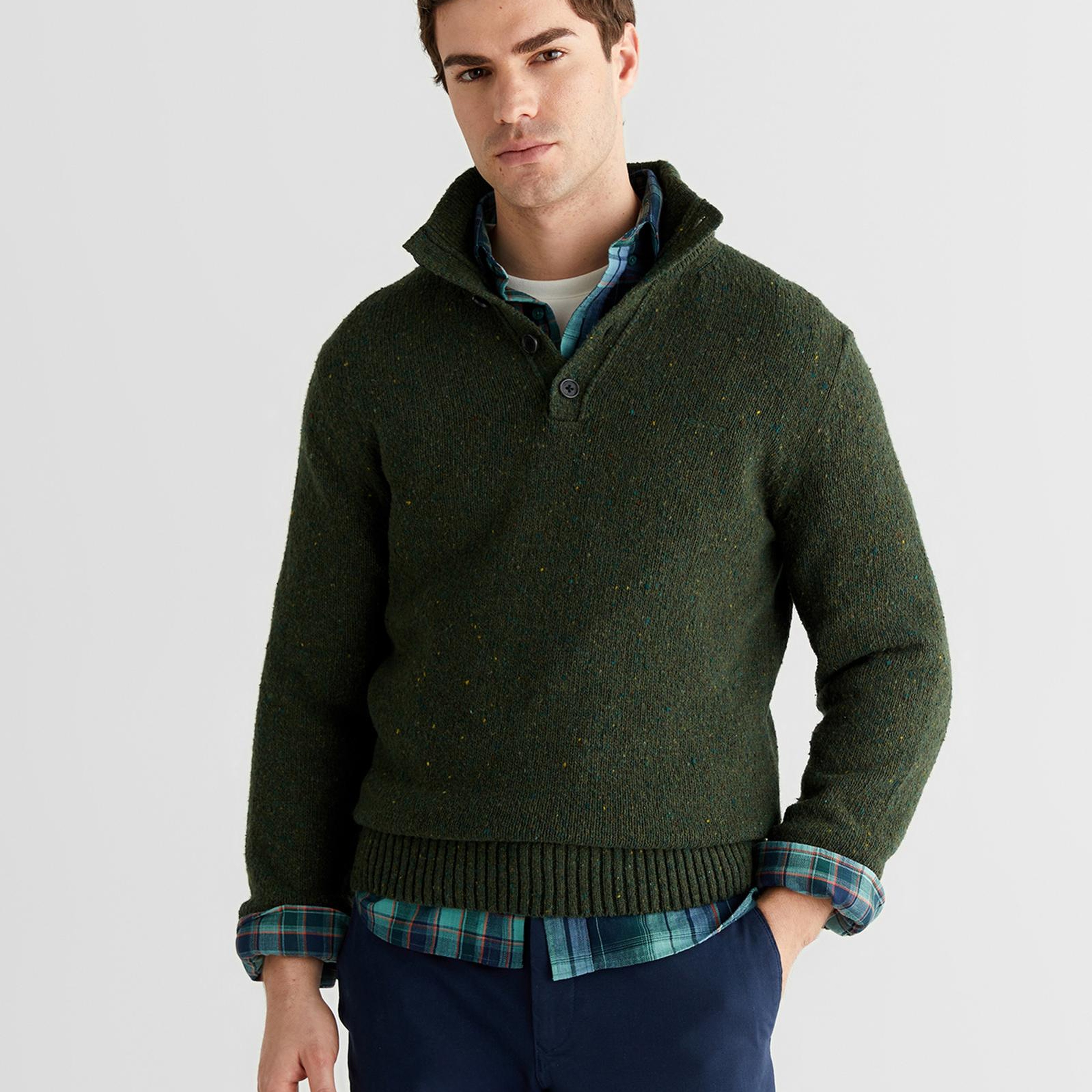 GANT Erkek Haki Regular Fit Düğmeli Triko