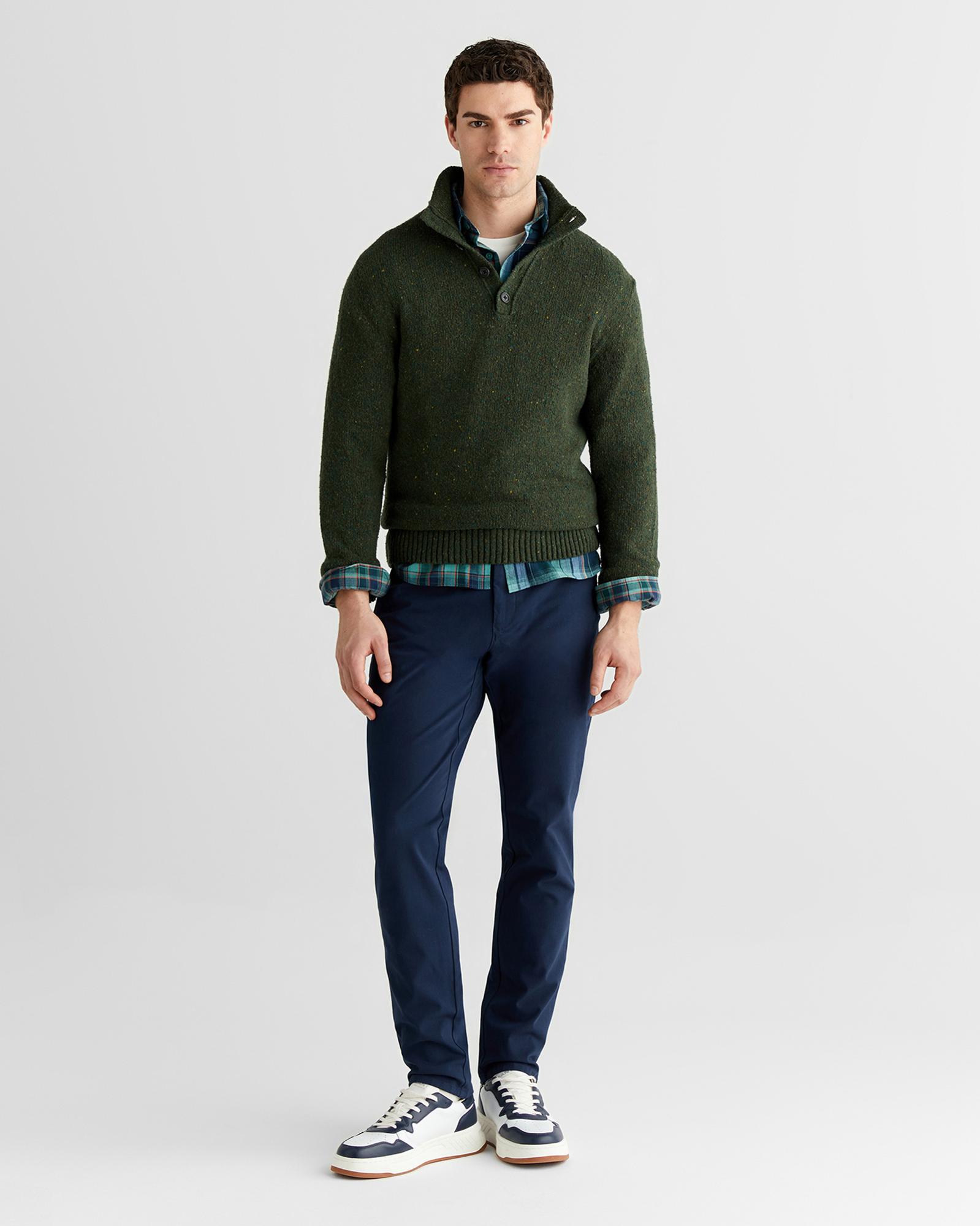 GANT Erkek Haki Regular Fit Düğmeli Triko