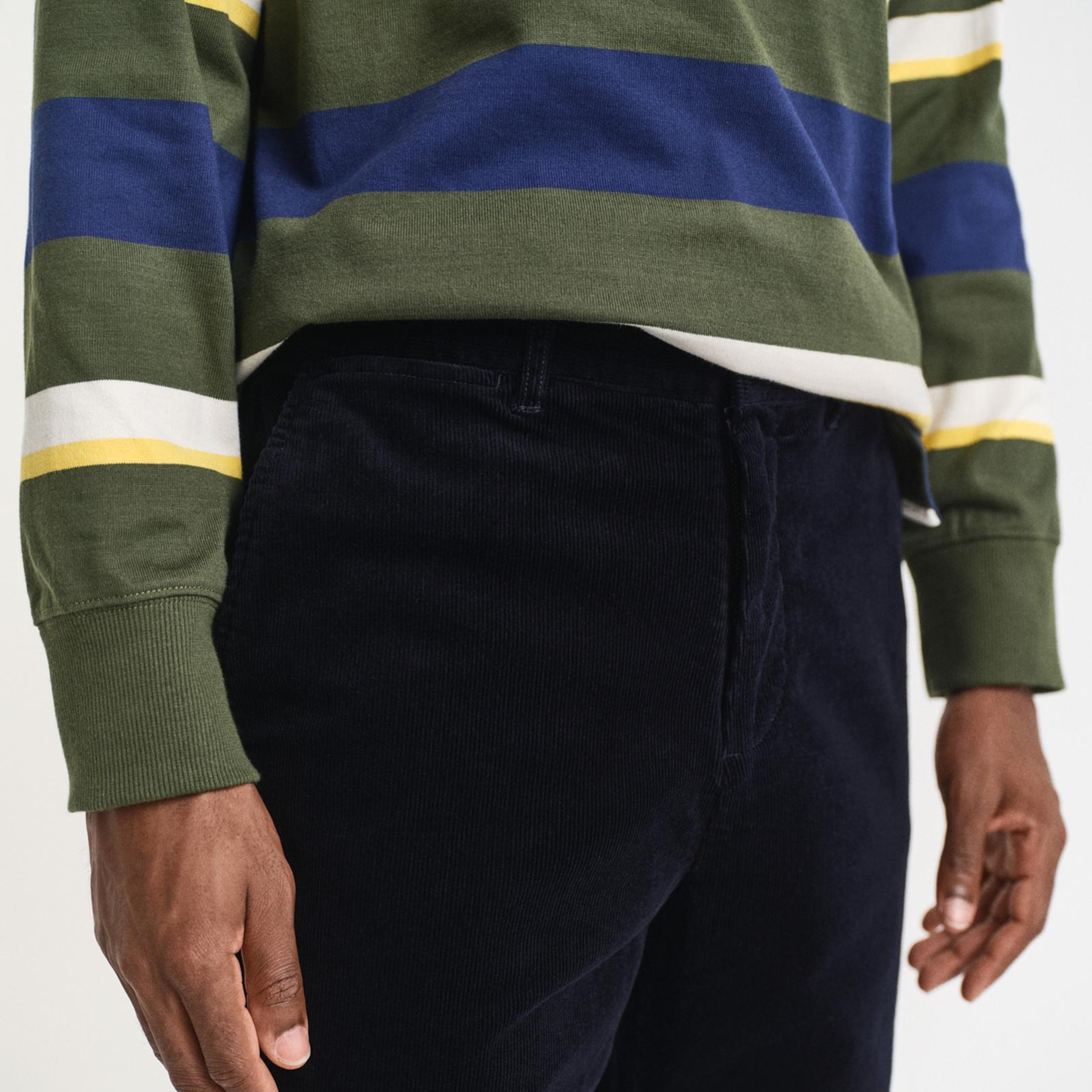 GANT Erkek Lacivert Regular Fit Cord Chino Pantolon