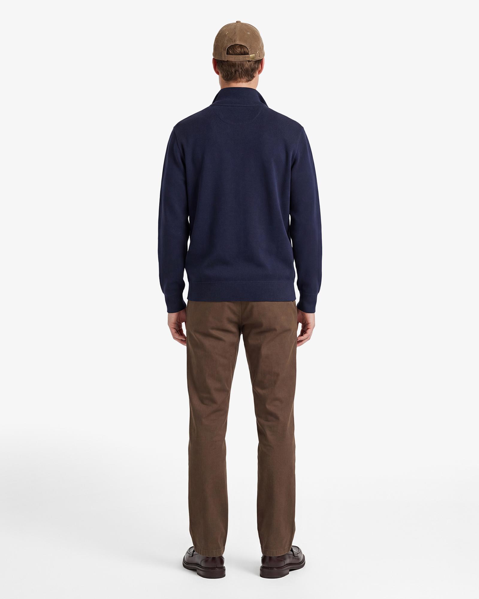 GANT Erkek Kahverengi Slim Fit Casual Herringbone Pantolon