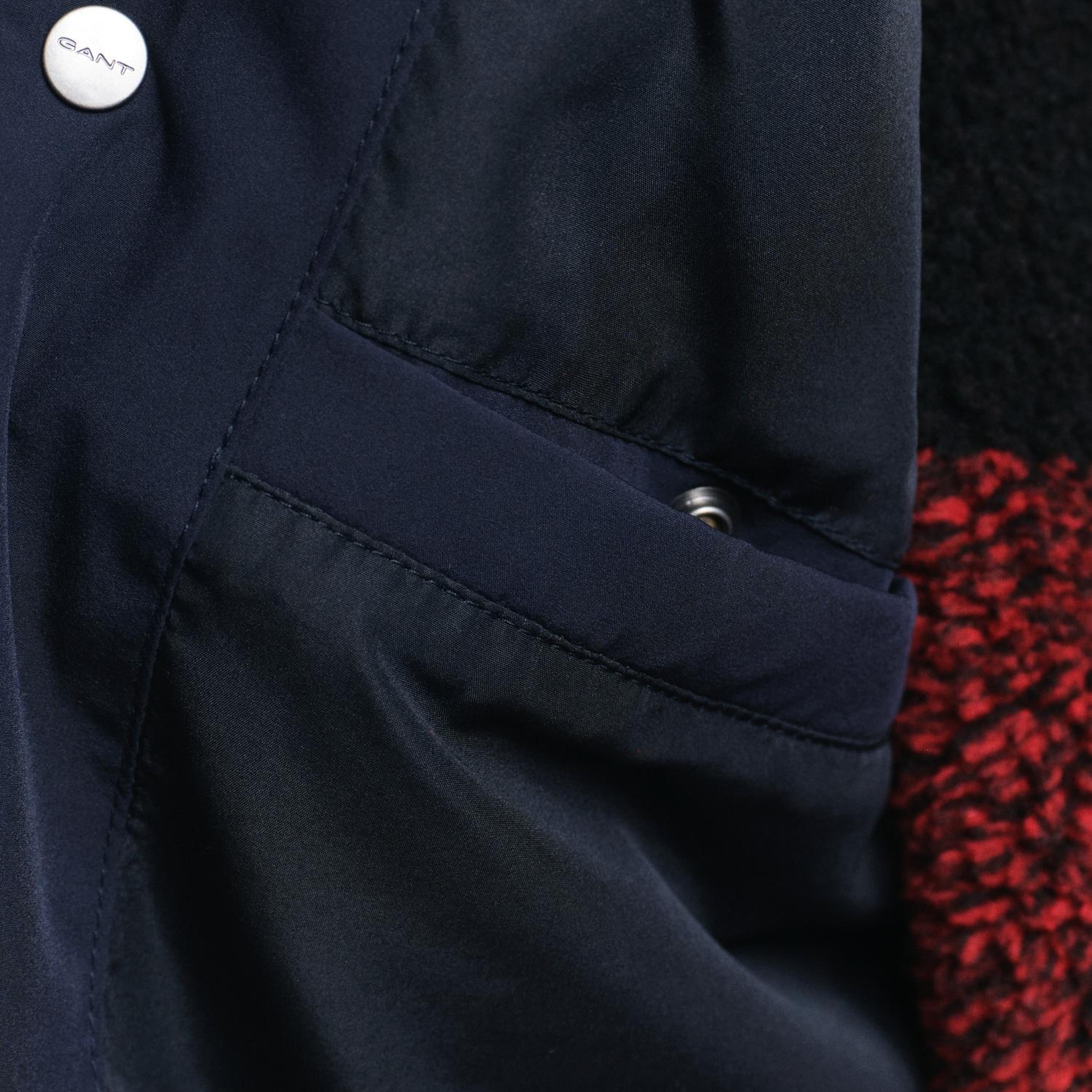 GANT Erkek Lacivert Kapüşonlu Mont