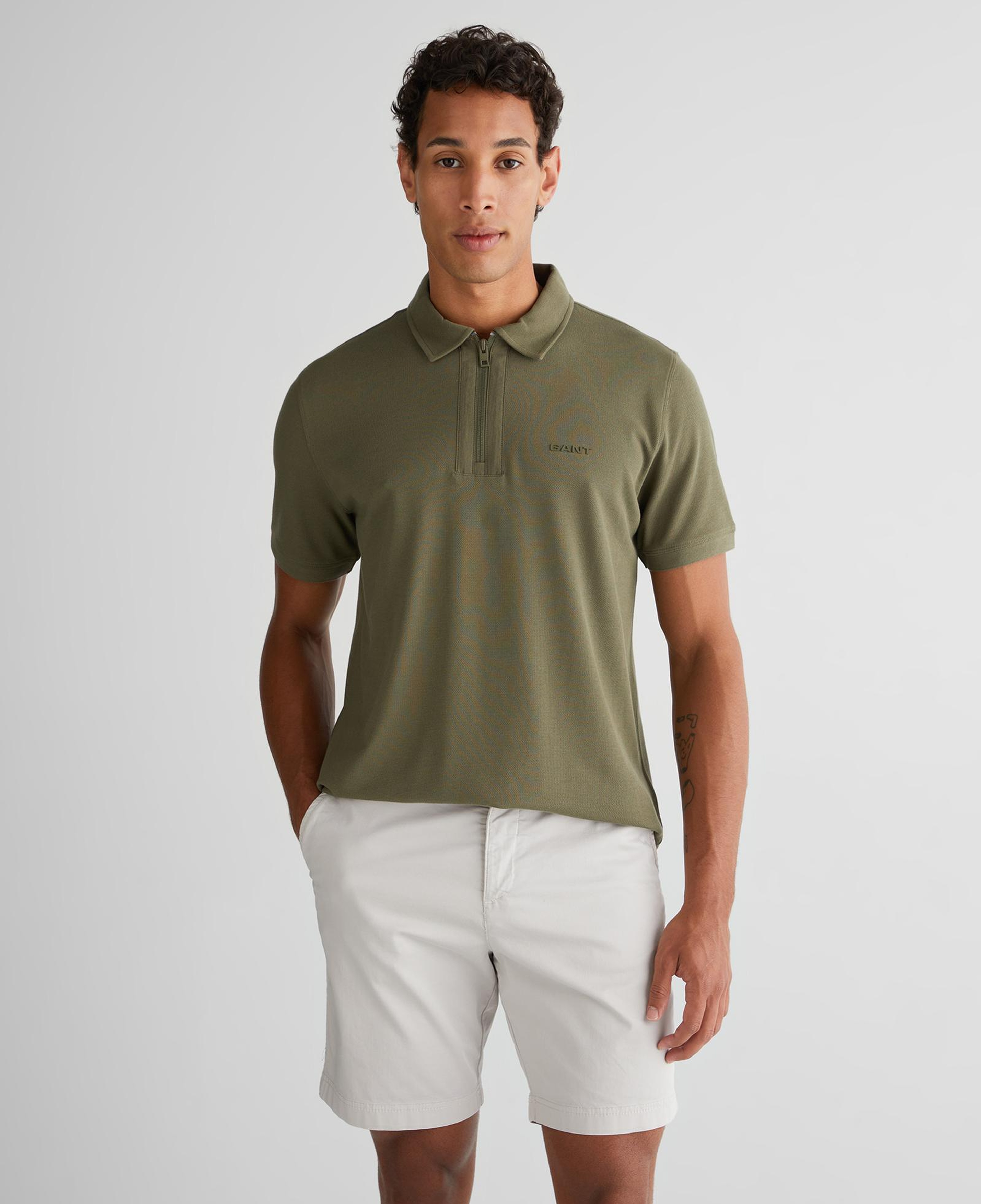 GANT Erkek Yeşil Regular Fit Logolu Polo