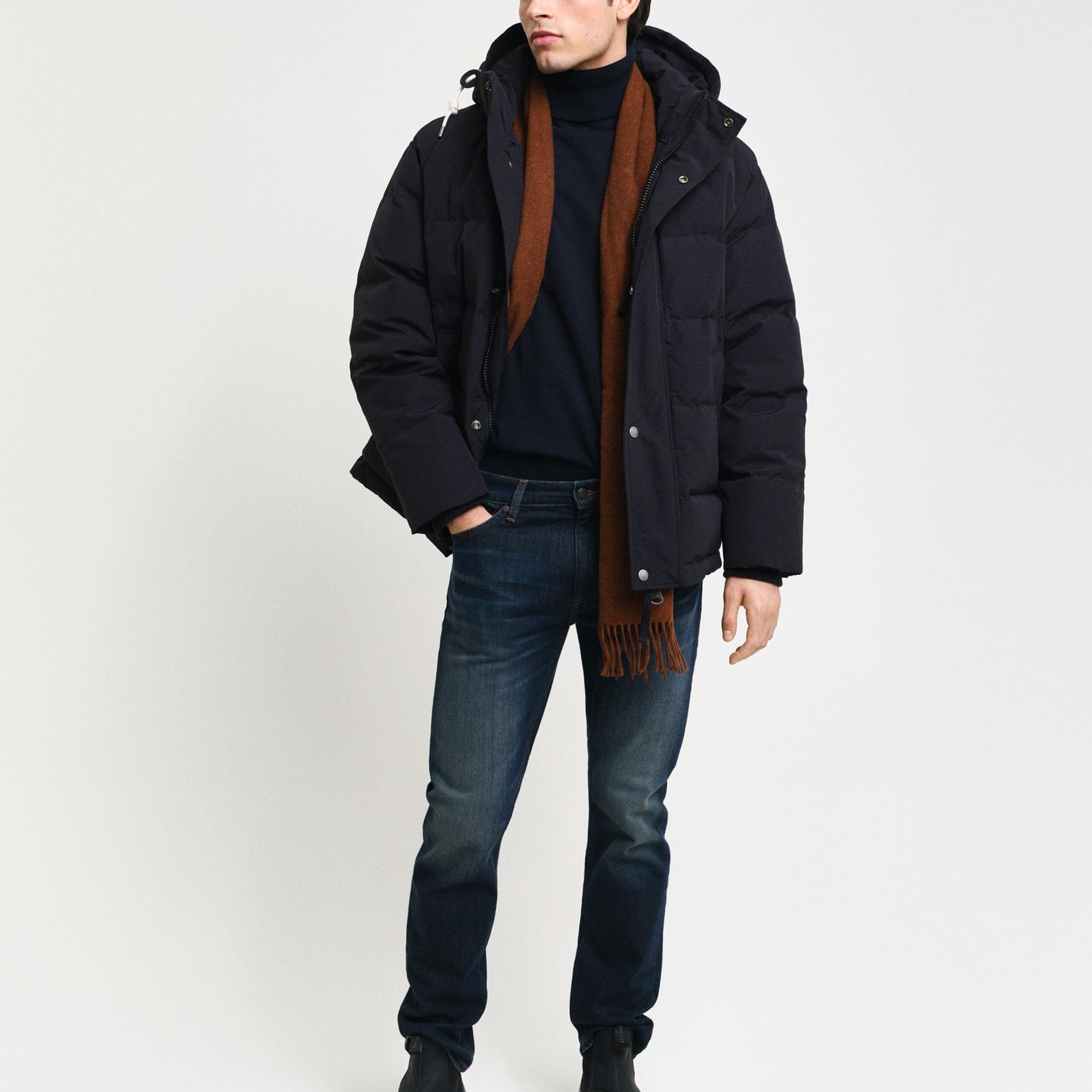 GANT Erkek Lacivert Regular Fit Jean Pantolon