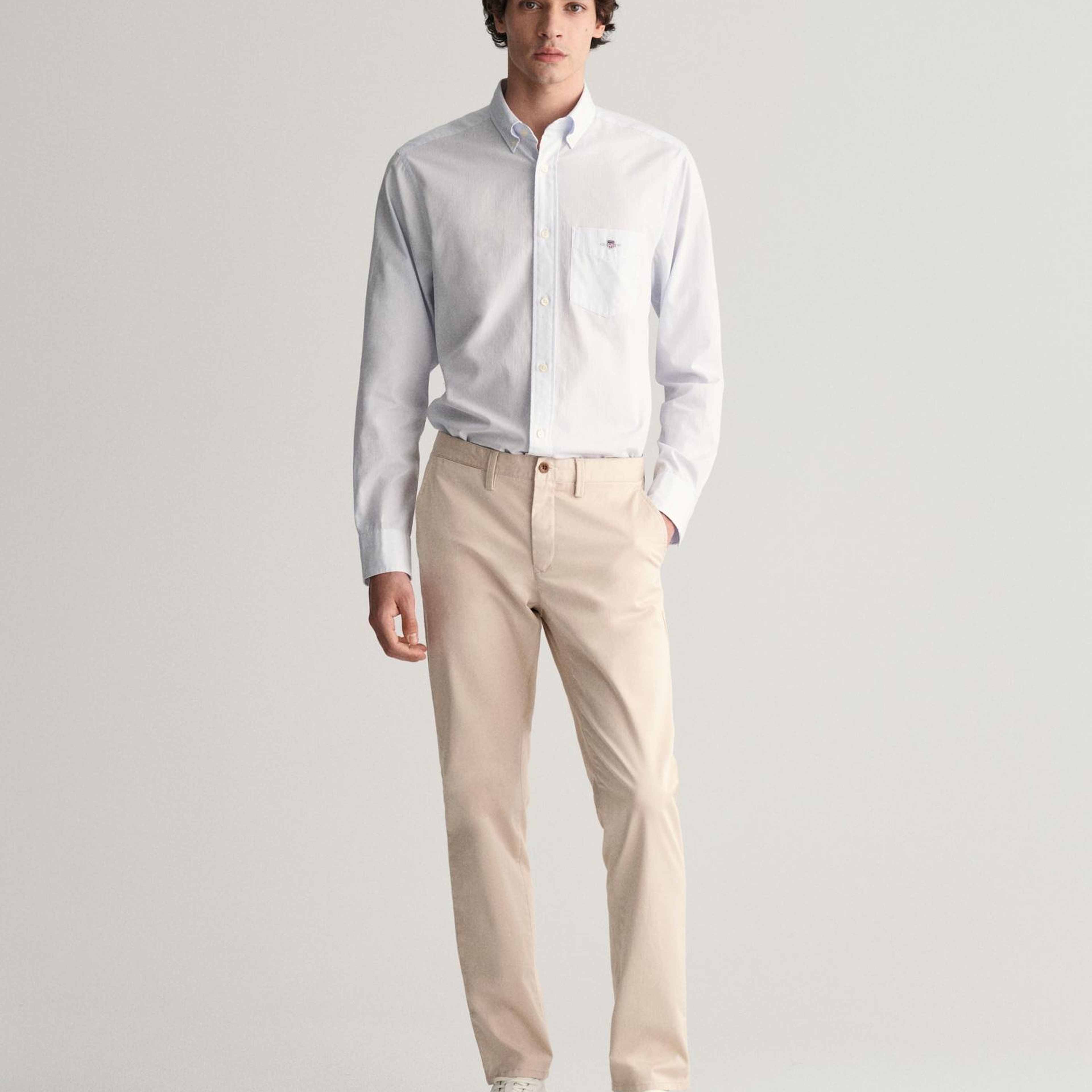 GANT Erkek Krem Slim Fit Chino Pantolon