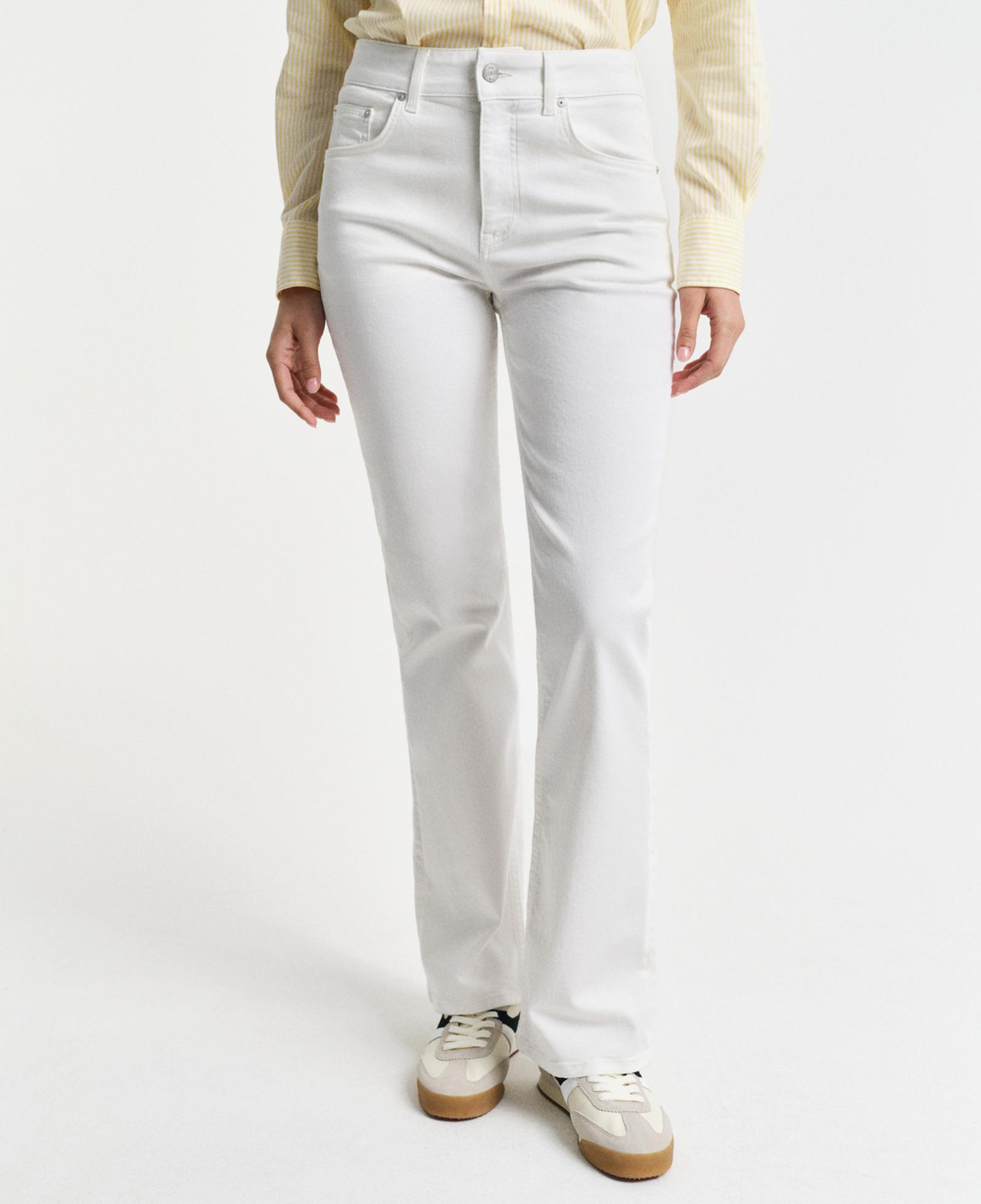 GANT Kadın Krem Slim Fit Pantolon