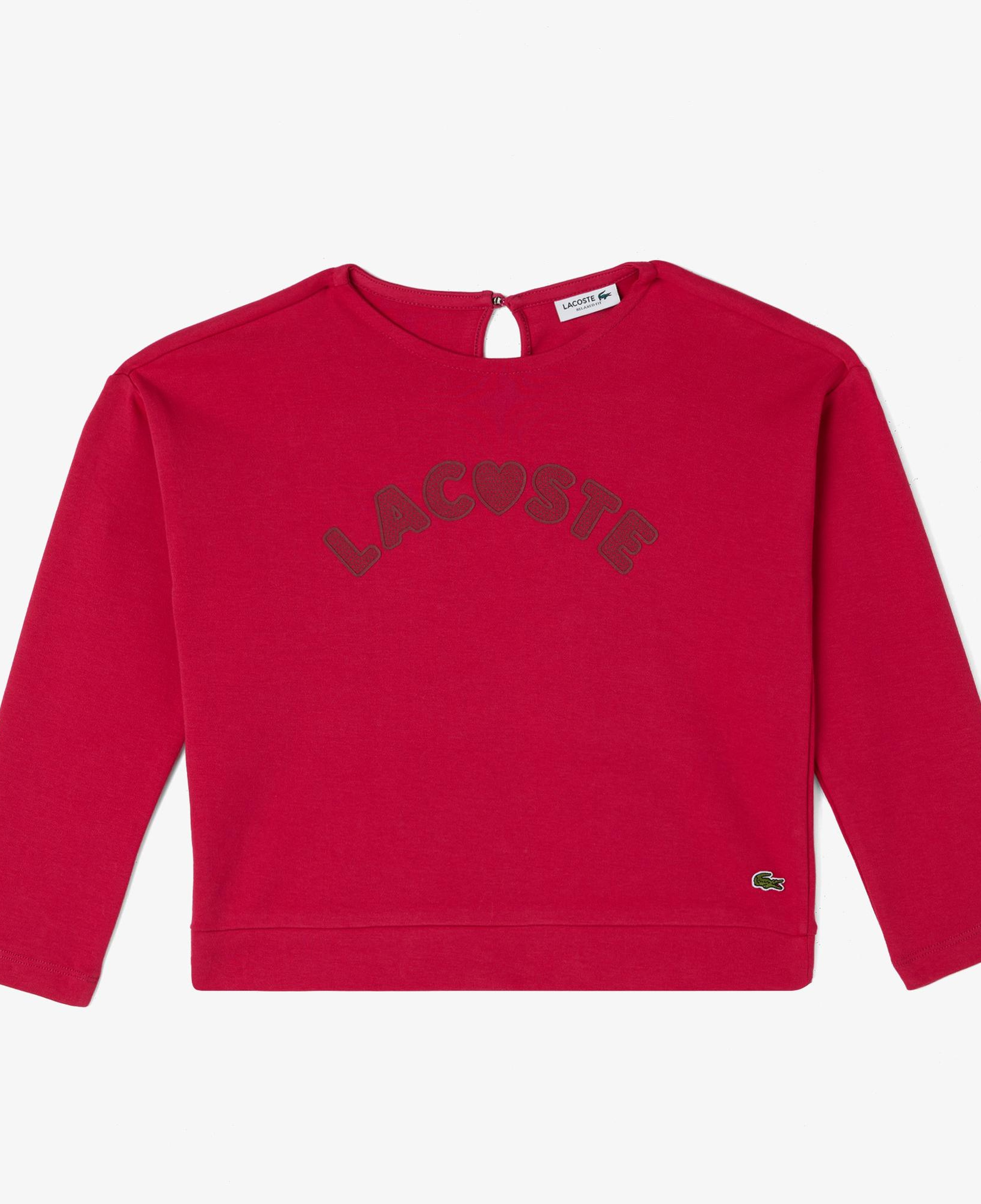 Lacoste Çocuk Uzun Kollu Bisiklet Yaka Baskılı Pembe T-Shirt