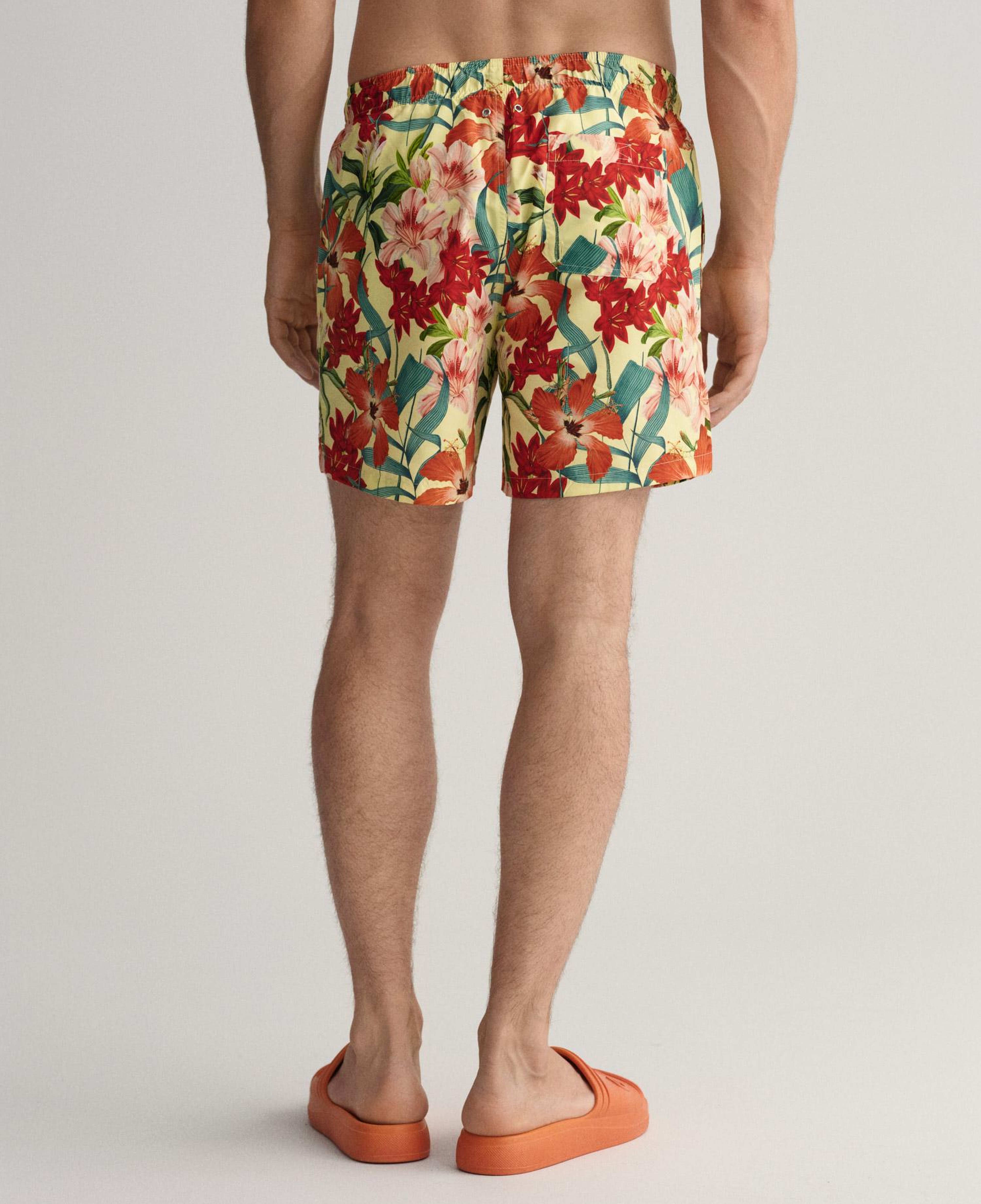 GANT Erkek Sarı Classic Fit Desenli Mayo Şort