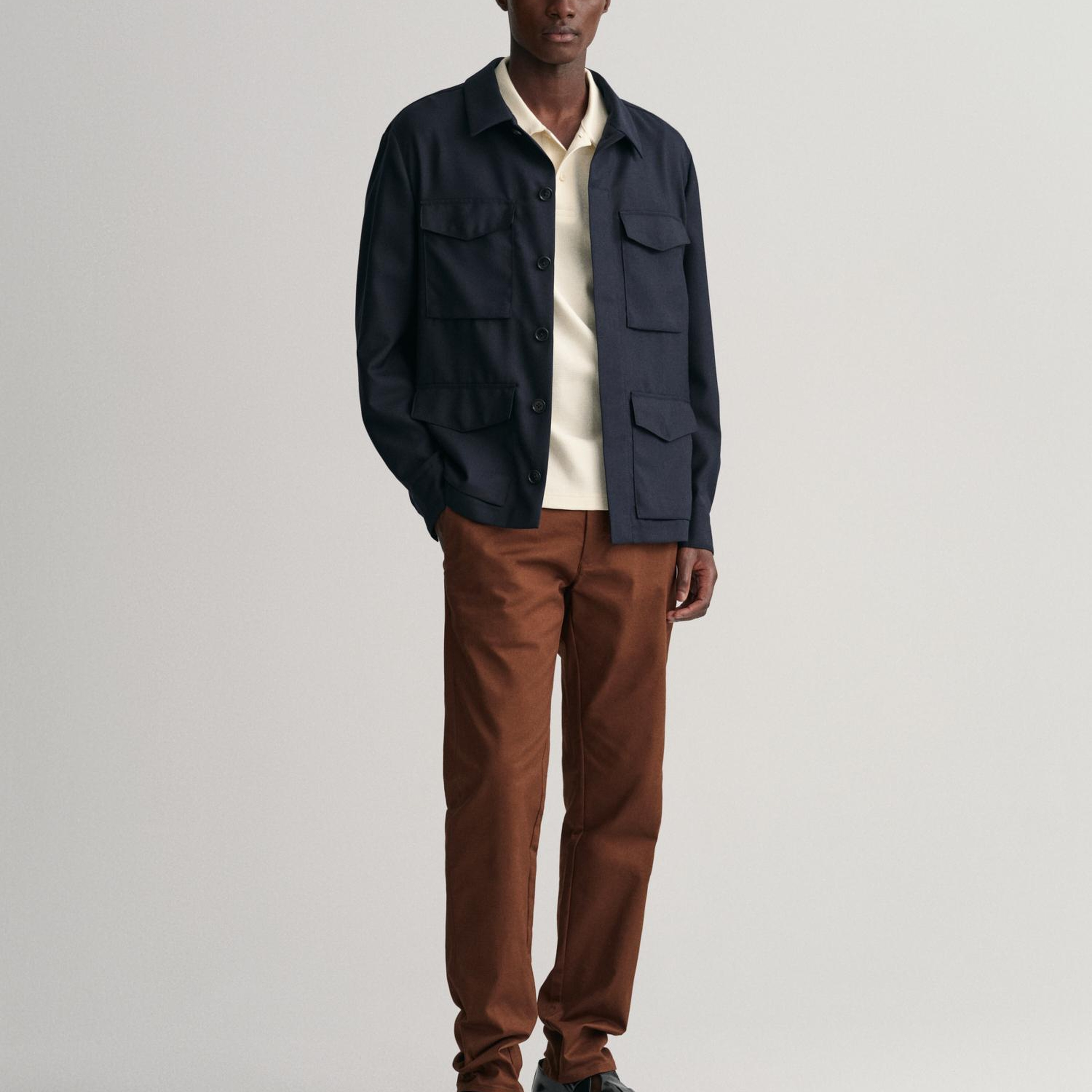 GANT Erkek Krem Regular Fit Dokulu Polo