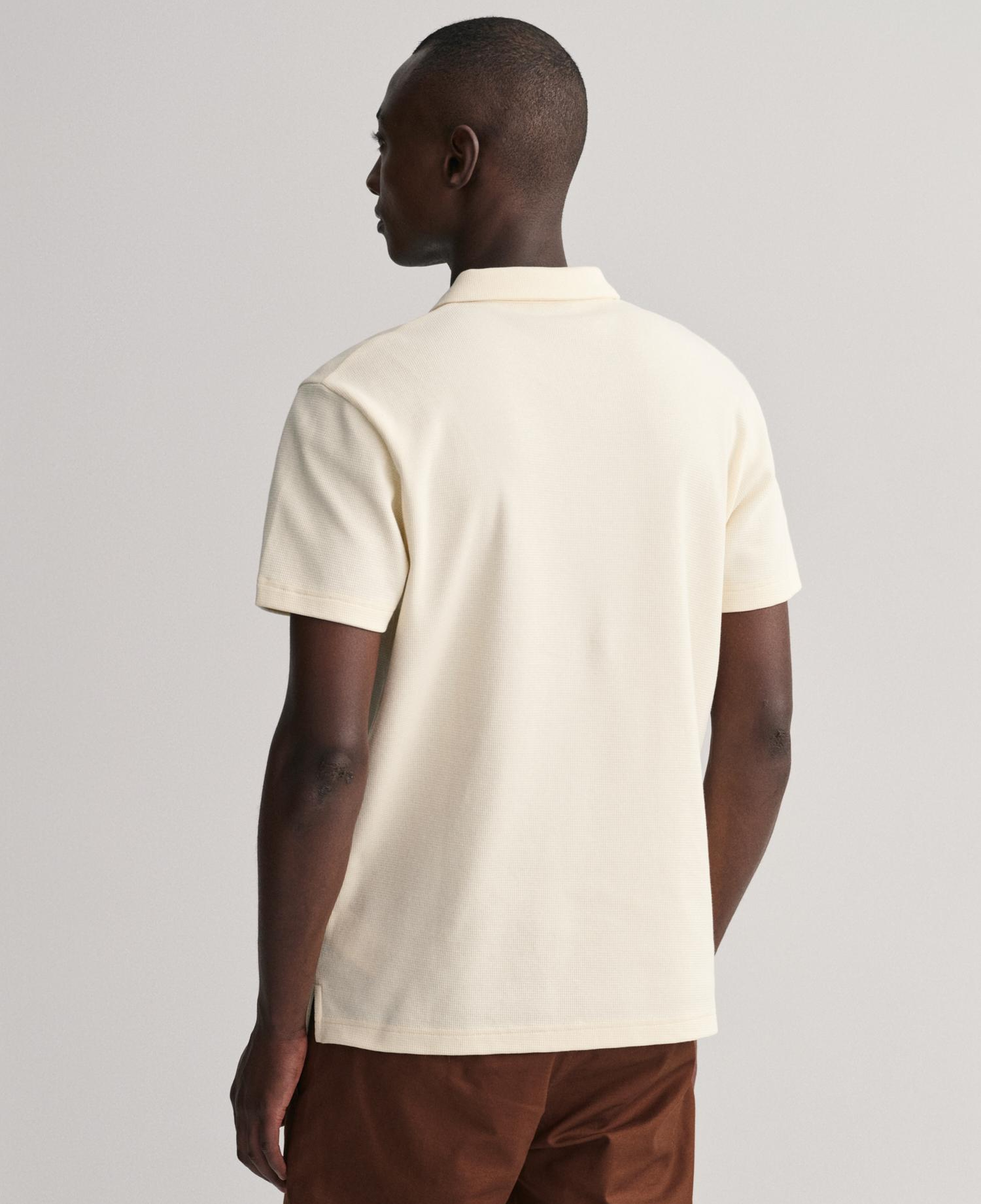 GANT Erkek Krem Regular Fit Dokulu Polo