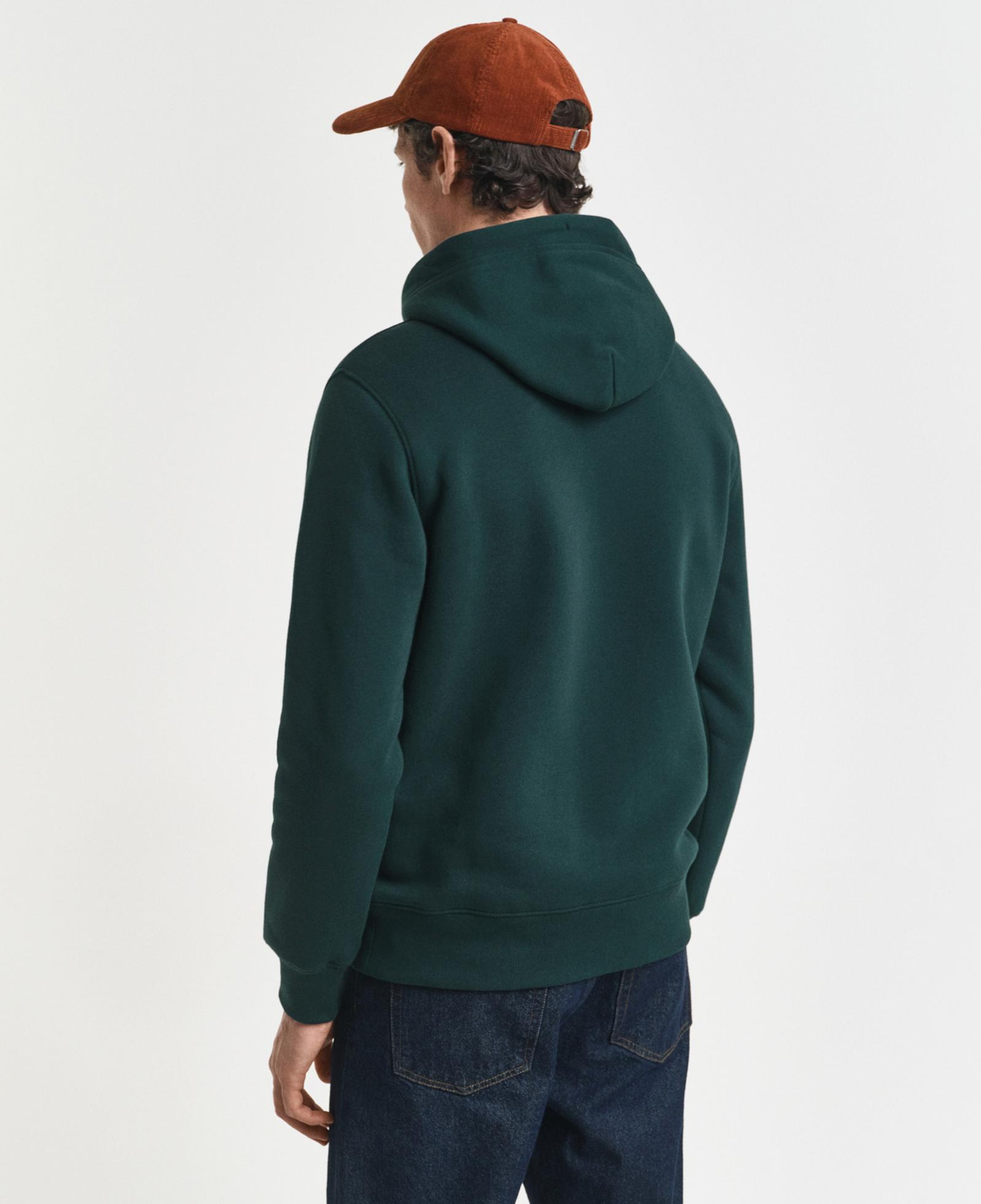 GANT Erkek Yeşil Regular Fit Kapüşonlu Sweatshirt