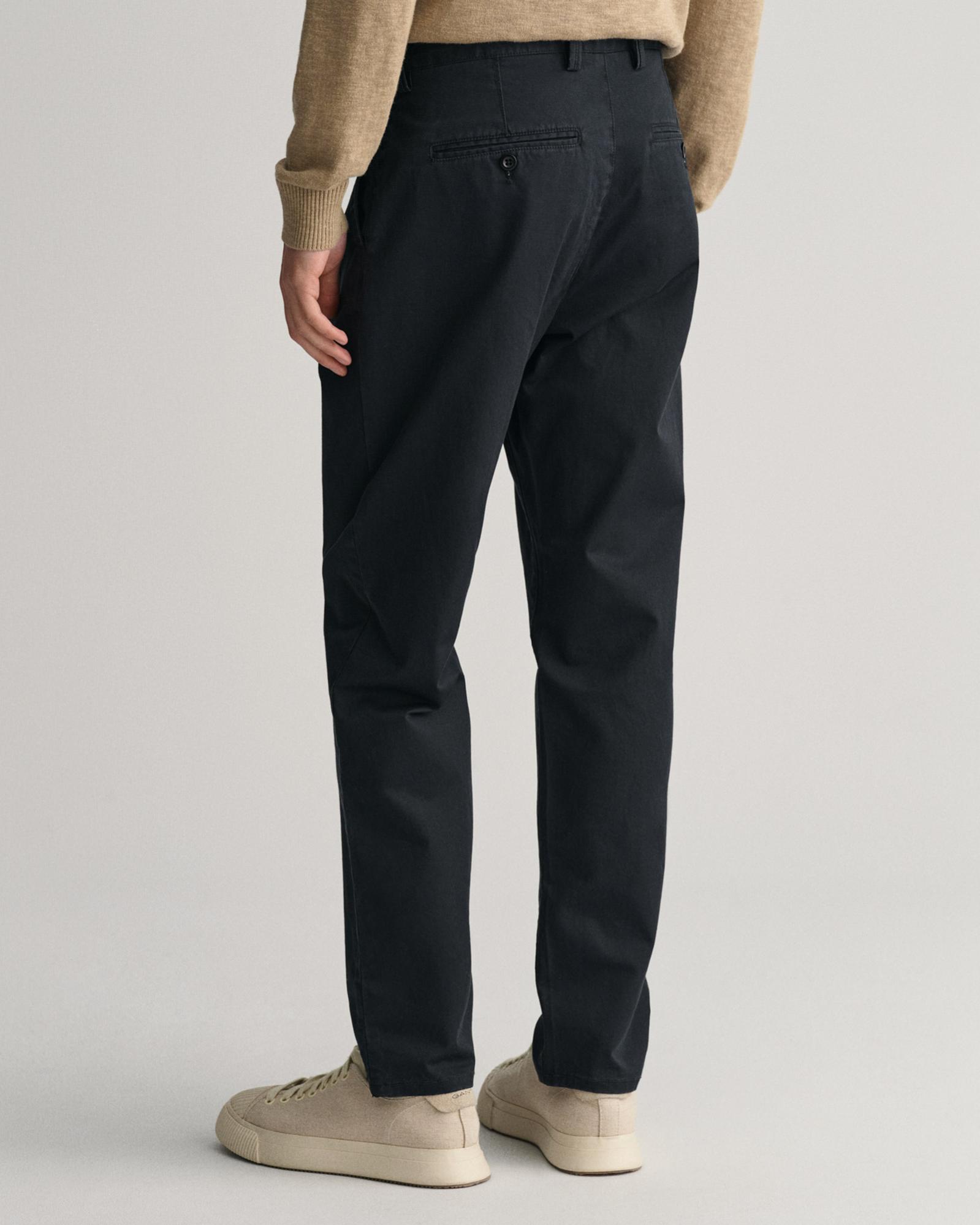 GANT Erkek Siyah Regular Fit Chino Pantolon