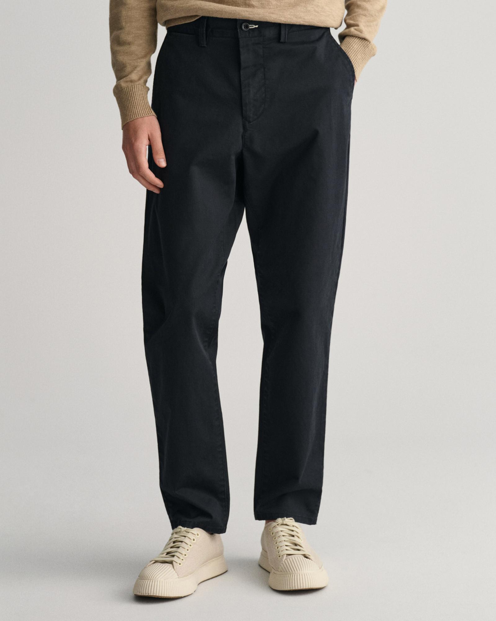 GANT Erkek Siyah Regular Fit Chino Pantolon