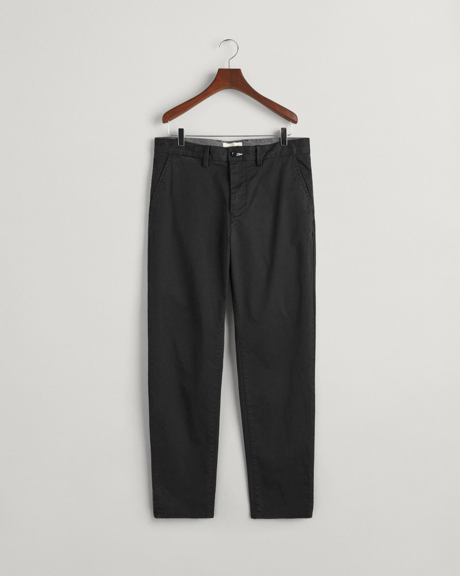 GANT Erkek Siyah Regular Fit Chino Pantolon
