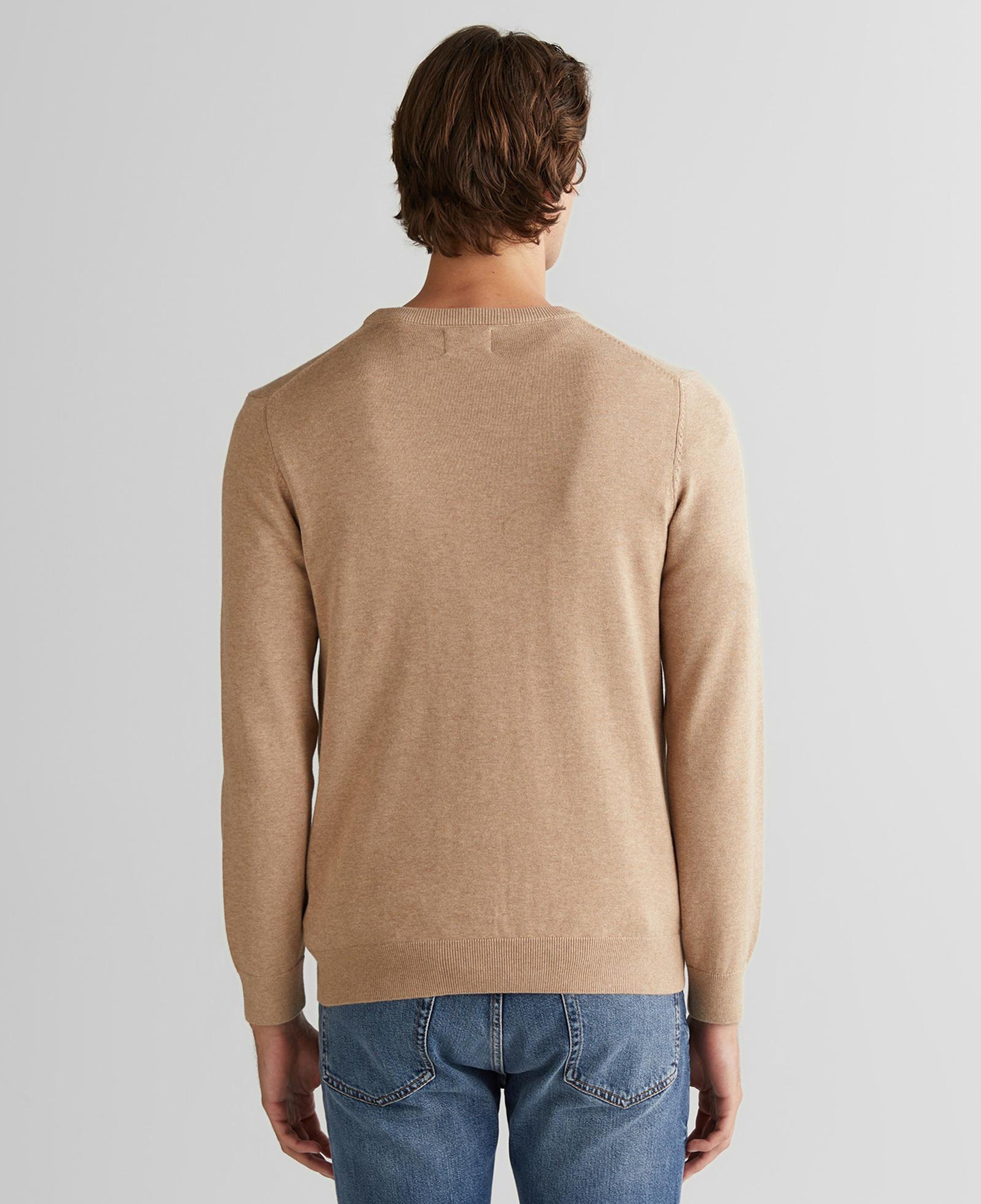 GANT Erkek Bej Regular Fit Bisiklet Yaka Kazak