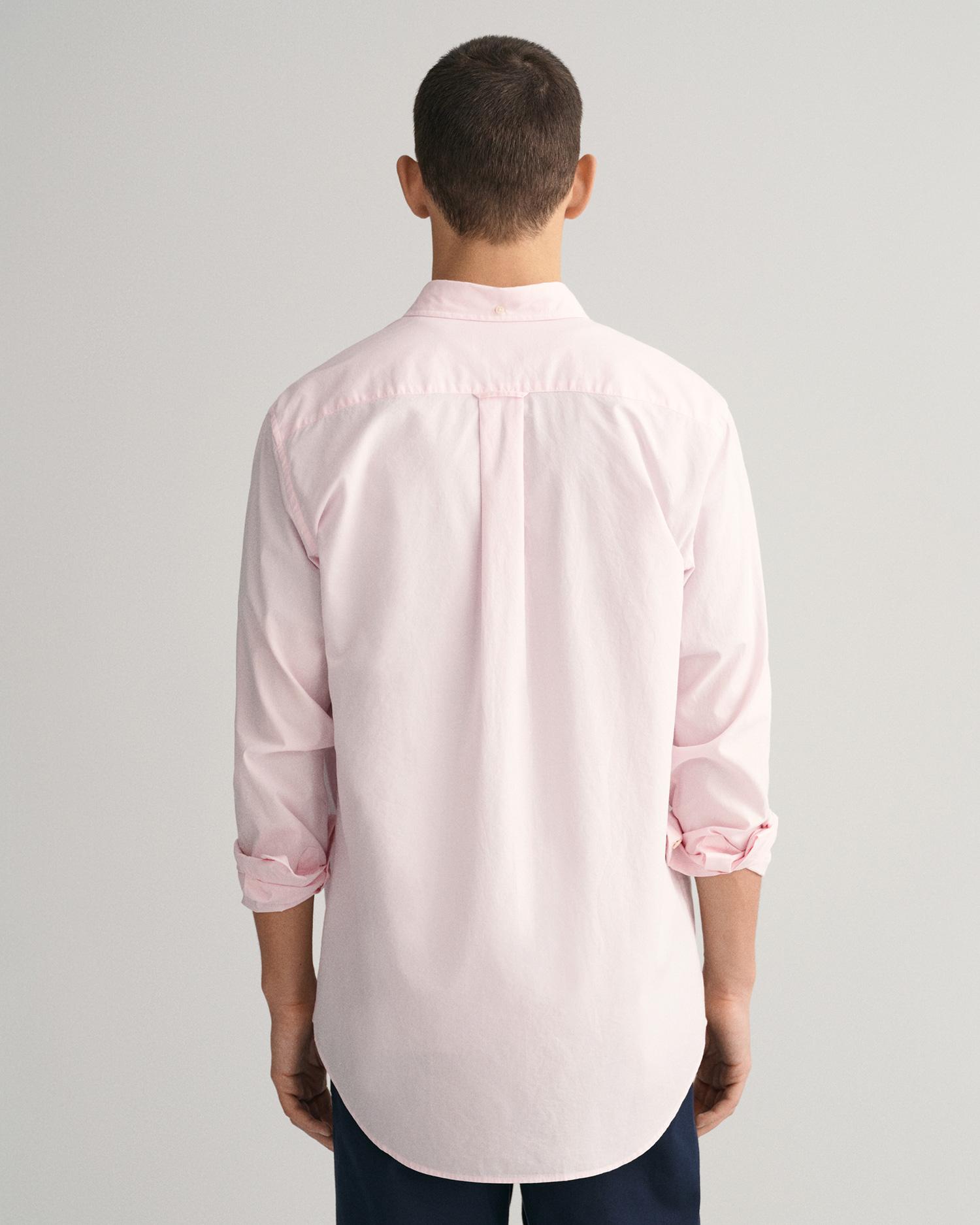 GANT Erkek Pembe Regular Fit Düğmeli Yaka Poplin Gömlek